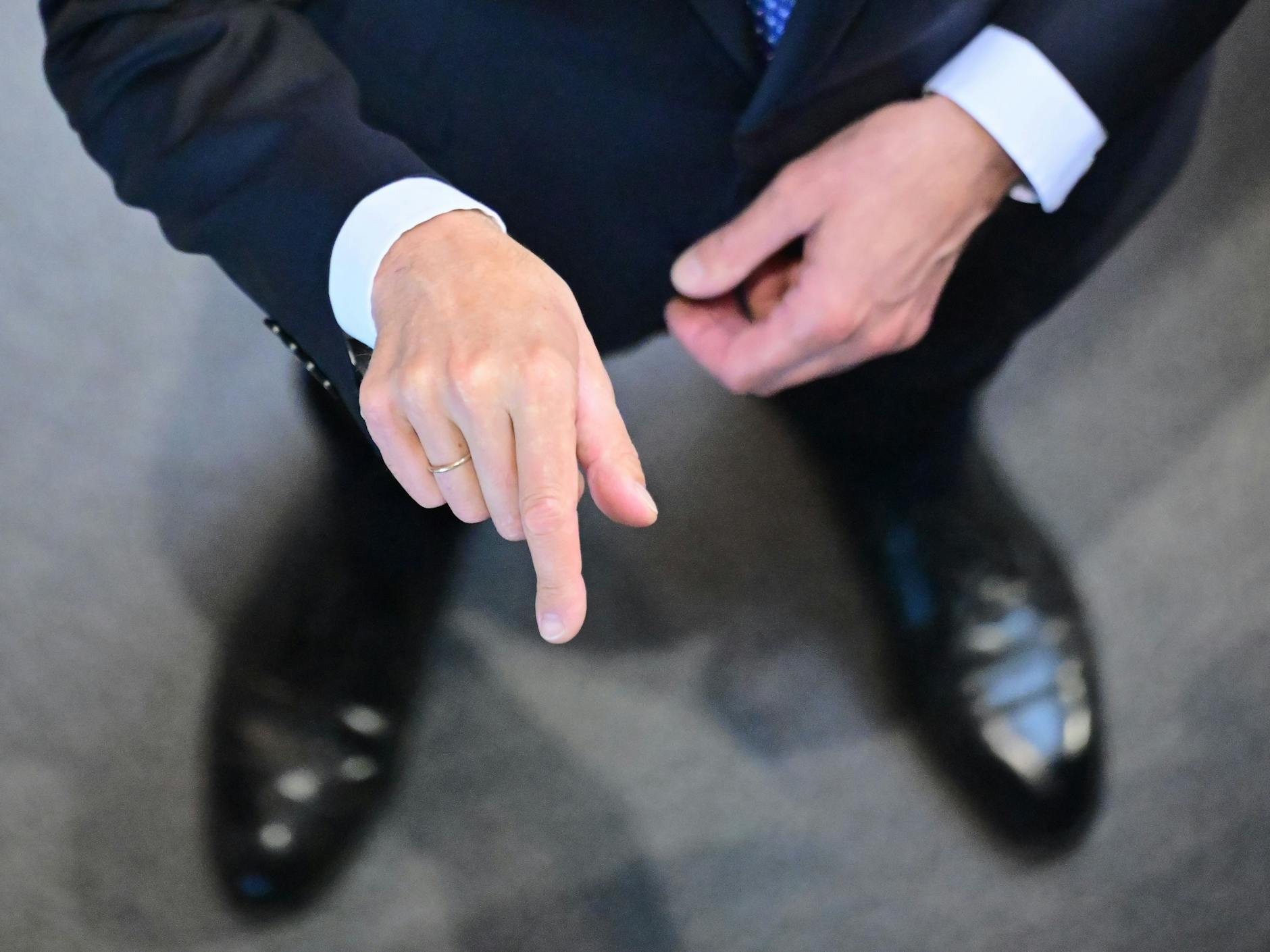 Friedrich Merz während der Wahl am Dienstagmorgen.