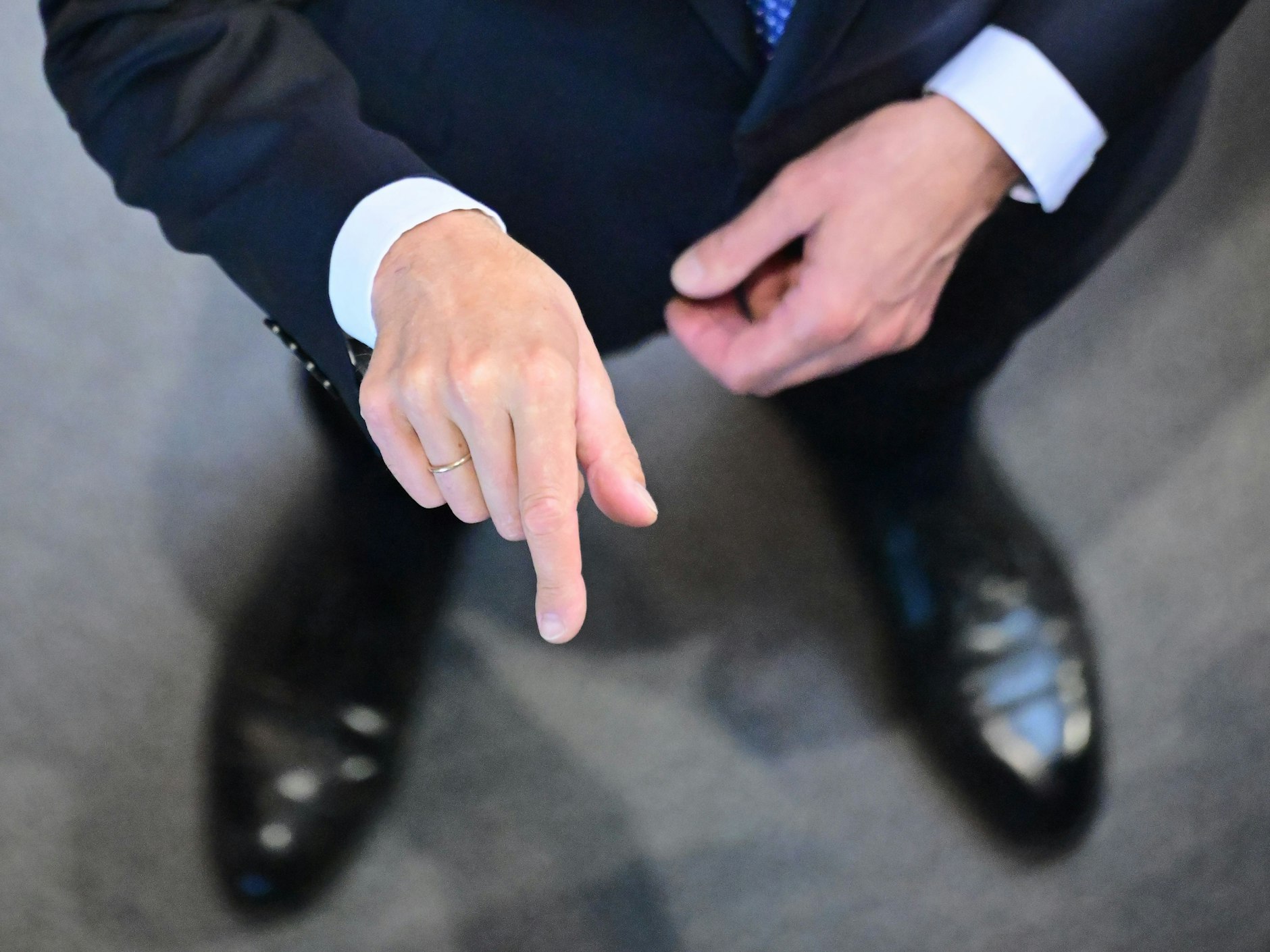 Friedrich Merz während der Wahl am Dienstagmorgen.