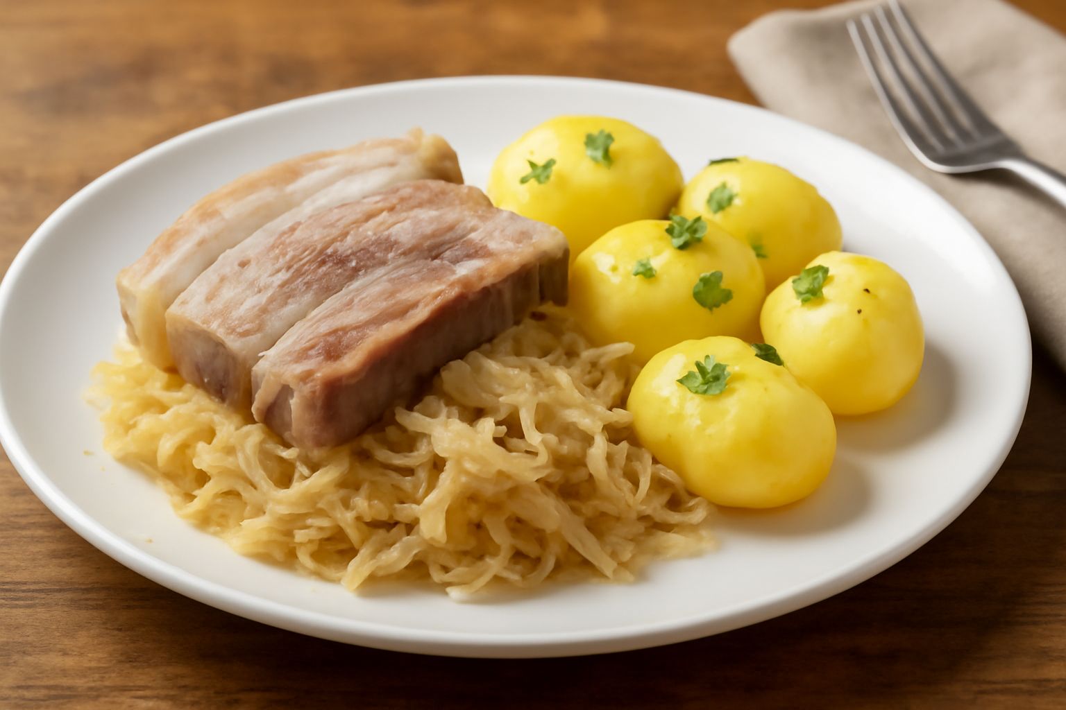 Image - Essen wie in der DDR-Mitropa: Wellfleisch mit Sauerkraut und Kartoffeln