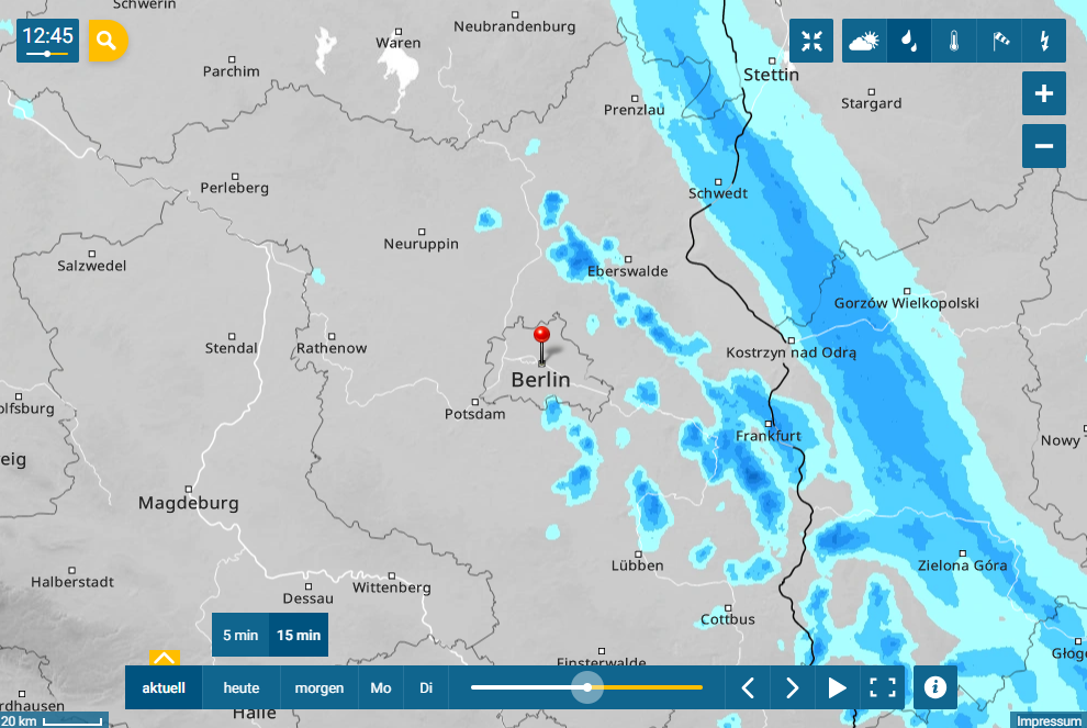 Blitz und Donner: Diese Unwetterfront fegt ab 18 Uhr über Berlin
