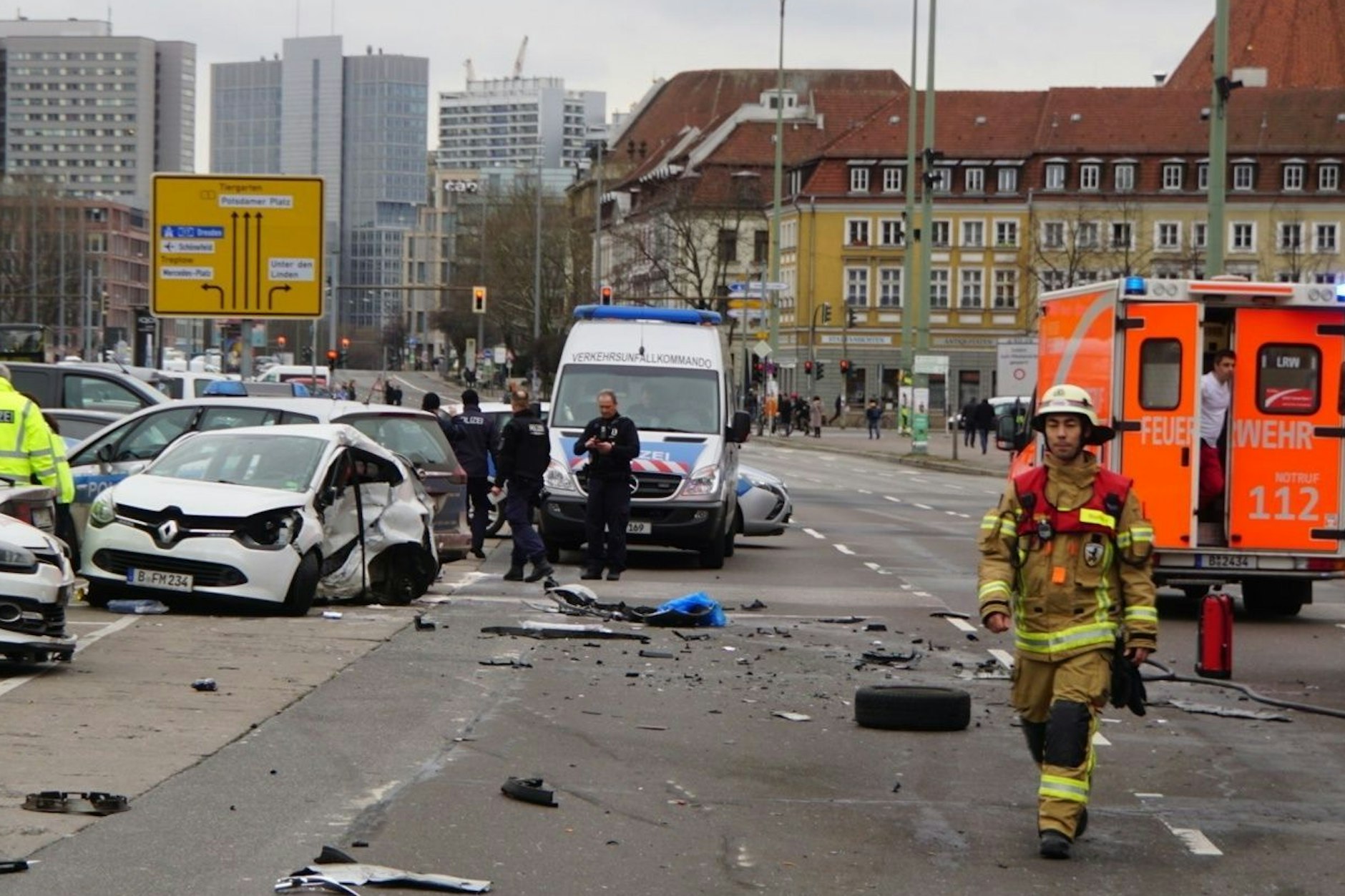 Bei dem Crash auf der Grunerstraße starb Fabien Martini in ihrem Kleinwagen.