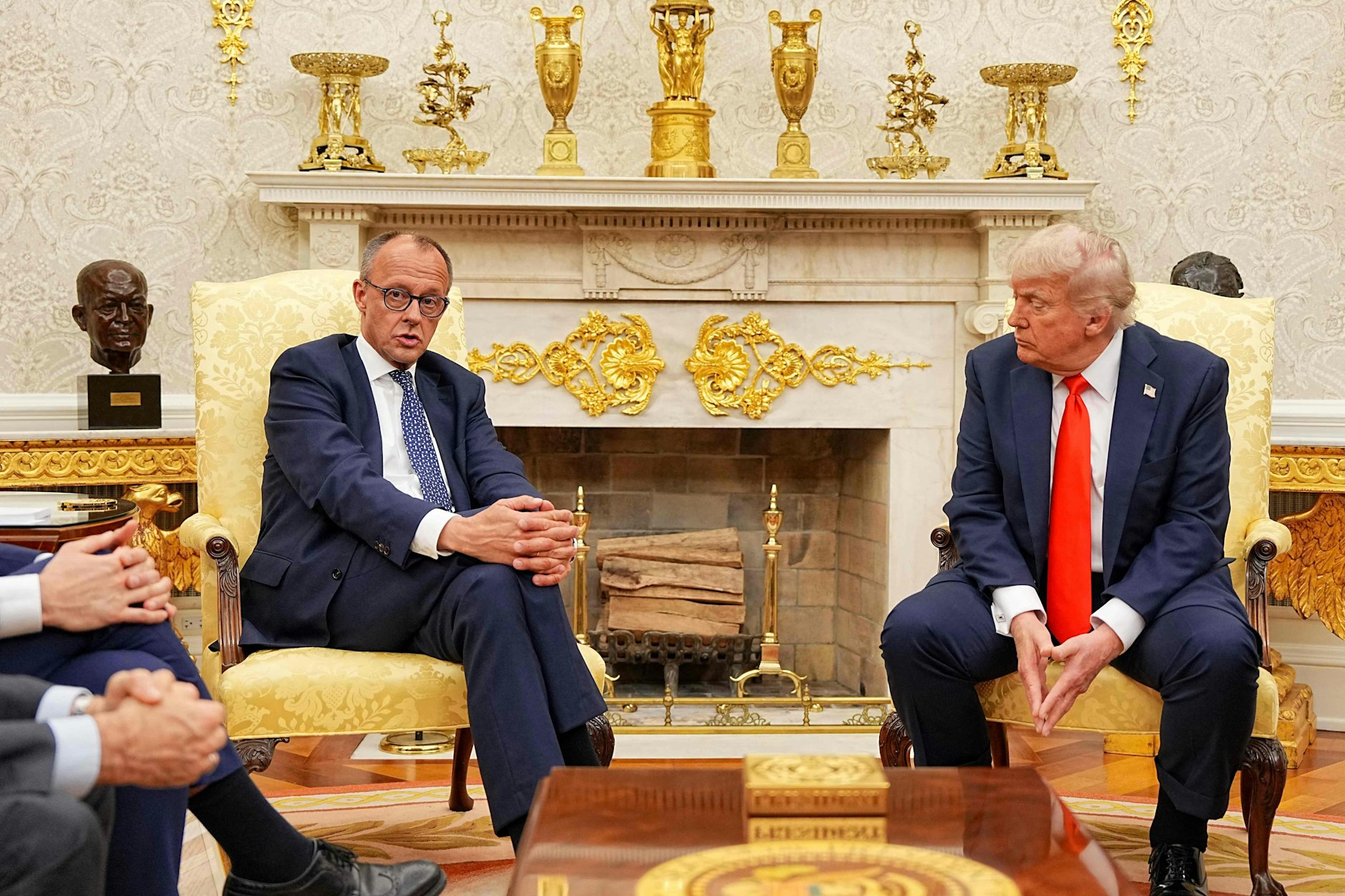 Friedrich Merz zu Besuch bei Donald Trump.