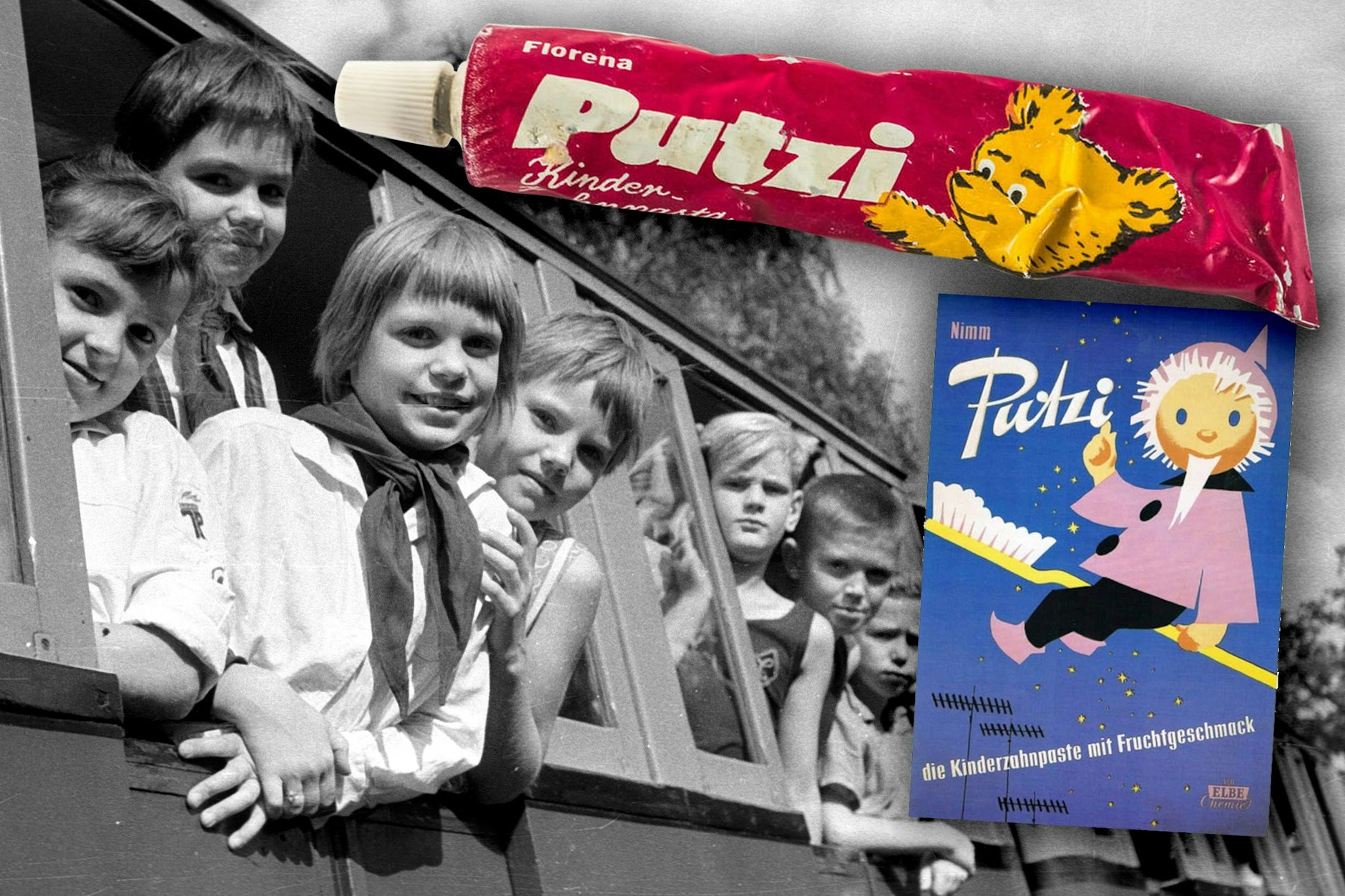 Die süße Zahncreme der Marke Putzi kannte in der DDR jedes Kind. Sie enthielt Zucker, schmeckte nach Schokolade, Banane oder Himbeere. Im Ferienlager wurden sogar Wettessen veranstaltet!