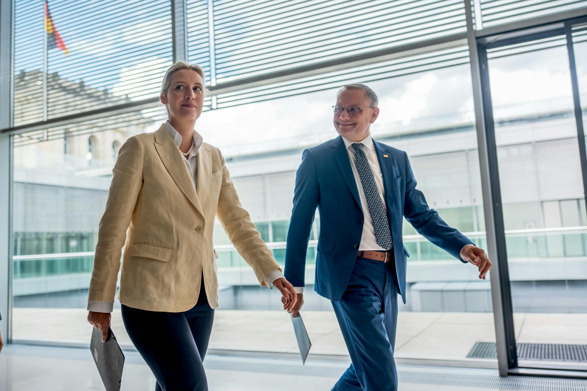 Doppelspitze: Die beiden AfD-Chefs Alice Weidel und Tino Chrupalla im Deutschen Bundestag