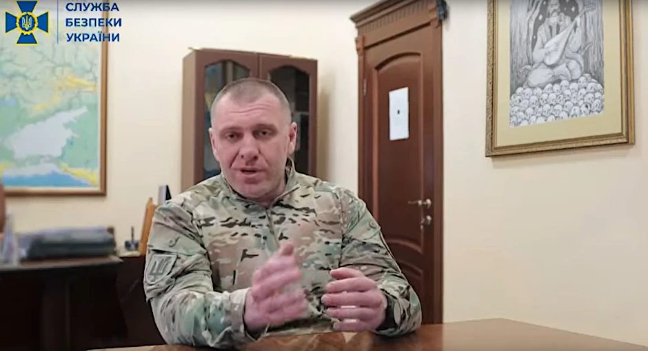 Undatiertes Handout aus einem Video des ukrainischen Geheimdienstes SBU von Geheimdienstchef Wassyl Maljuk.