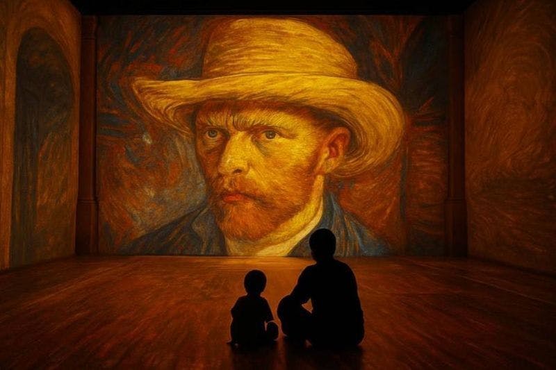 Ein Blick, der nicht sucht – sondern spricht. Van Gogh porträtiert sich selbst, nicht als Künstler, sondern als Mensch. Mit jedem Strich legt er seine Zweifel und seine Würde offen.