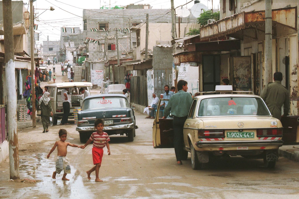 Strassenszene in Gaza-City, 1995