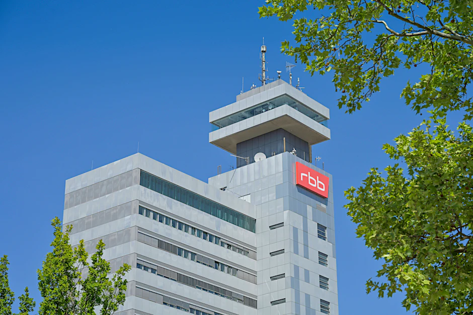 Das RBB-Fernsehzentrum in Berlin-Charlottenburg-Wilmersdorf