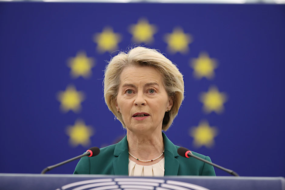 EU-Kommissionspräsidentin Ursula von der Leyen während der Plenarsitzung des Europäischen Parlaments Anfang Juli.