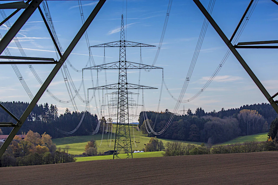 Eine Stromleitung im bayerischen Voralpenland (Symbolbild)
