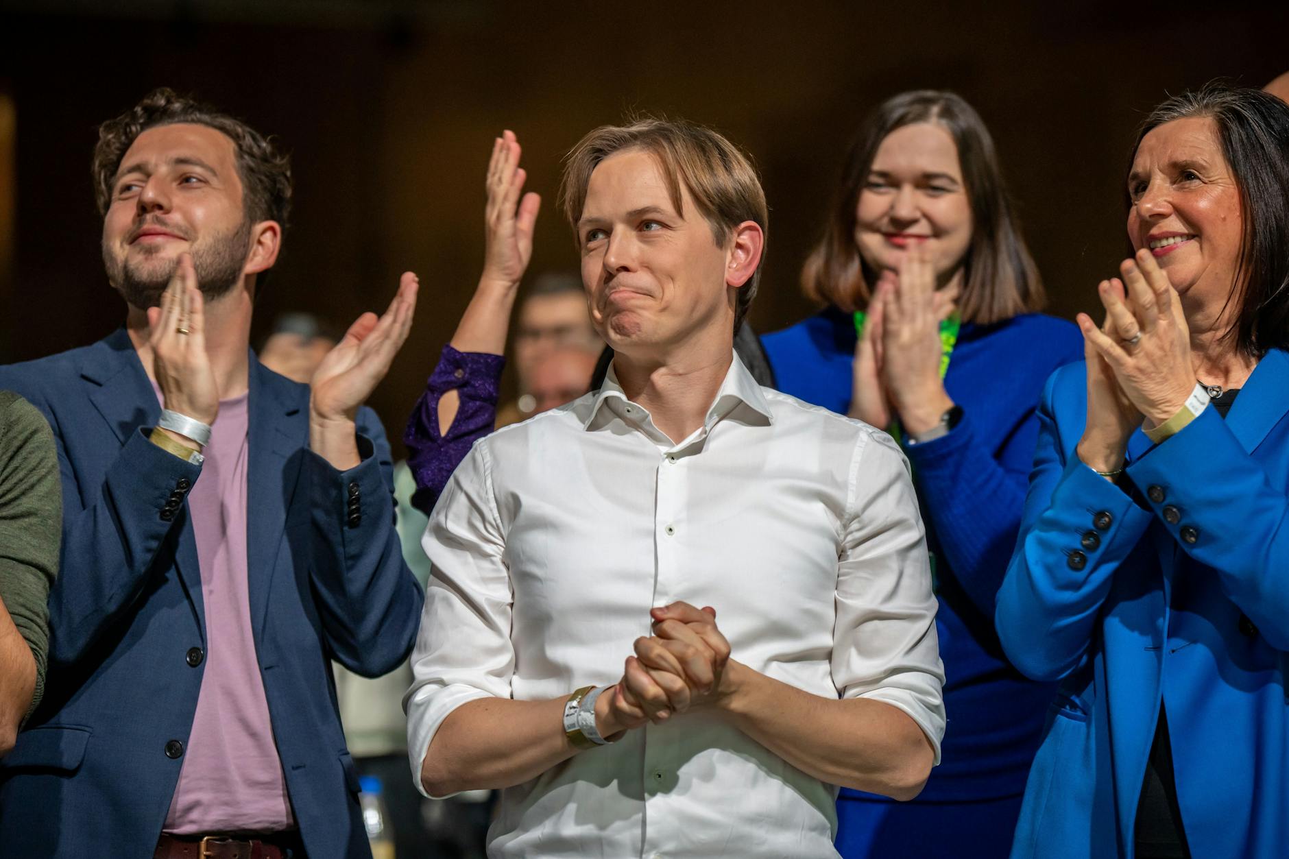 Heiko Knopf (Mitte) und Felix Banaszak (links) von den Grünen haben eine Ost-Offensive gestartet.