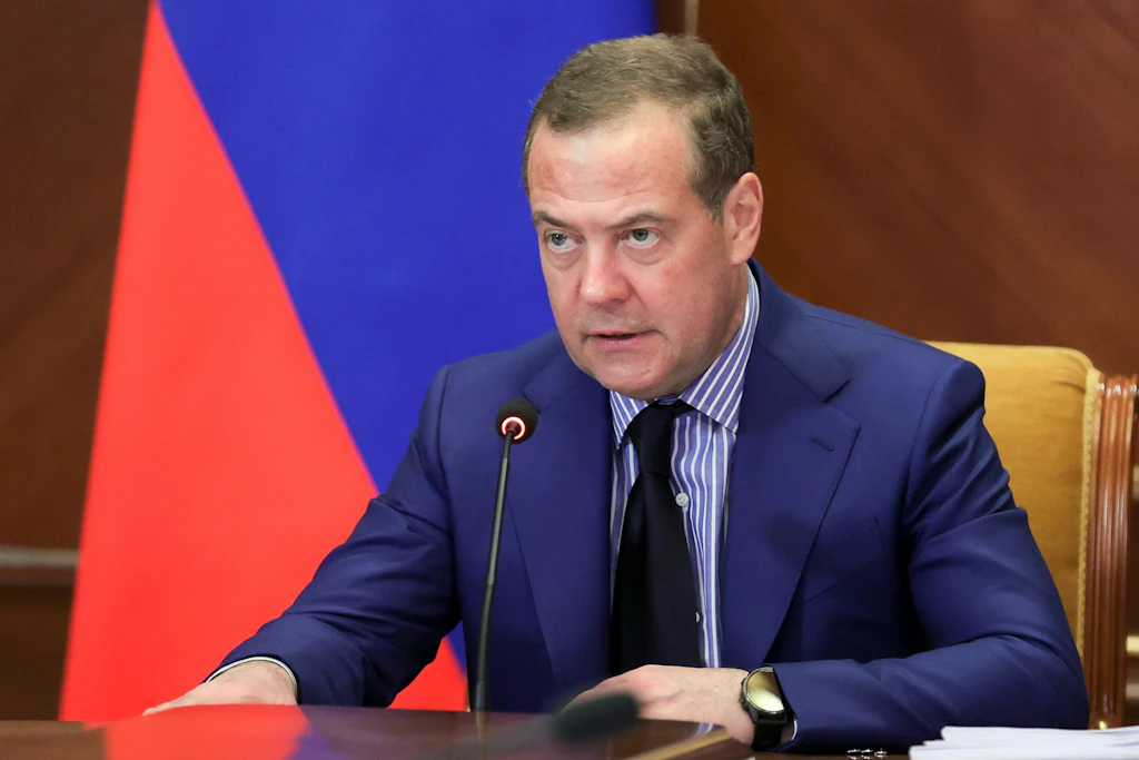 Dmitri Medwedew, früherer Präsident Russlands und stellvertretender Vorsitzende des russischen Sicherheitsrates sowie Chef der Partei Geeintes Russland.