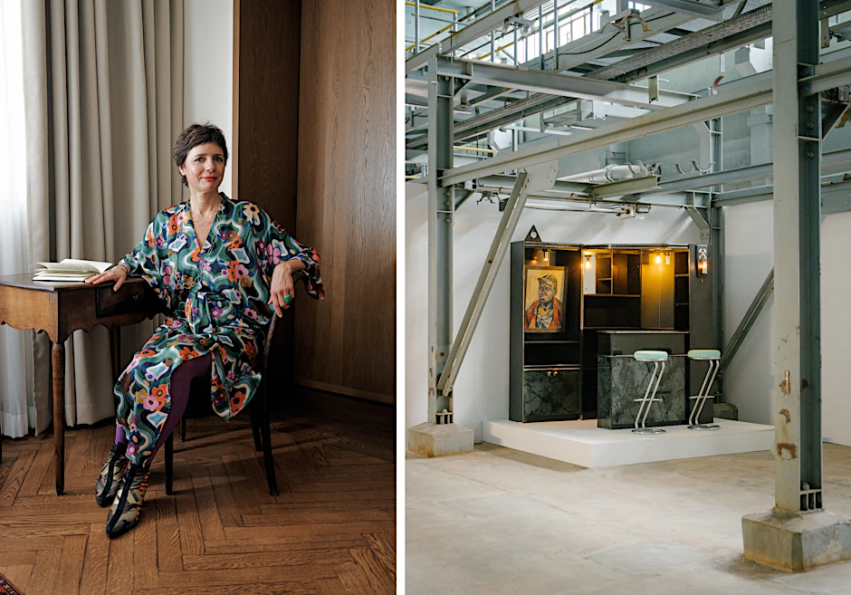 Links Annabelle von Oeynhausen im Château Royal Berlin, rechts Henrike Naumanns „Bergarbeiterkneipe“ in Chemnitz.