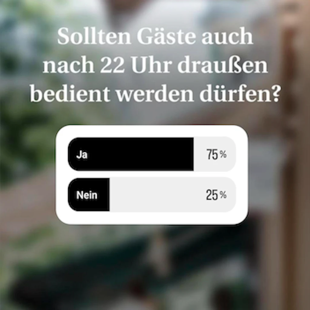 Eine Umfrage zur "Sperrstunde" für Berliner Bars/Restaurants