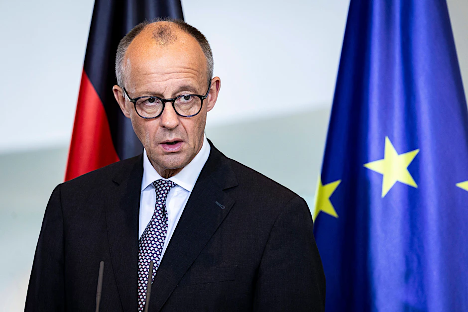 Friedrich Merz CDU, Bundeskanzler, lädt vor dem Trump-Putin-Treffen zu einer digitalen Ukraine-Konferenz ein.