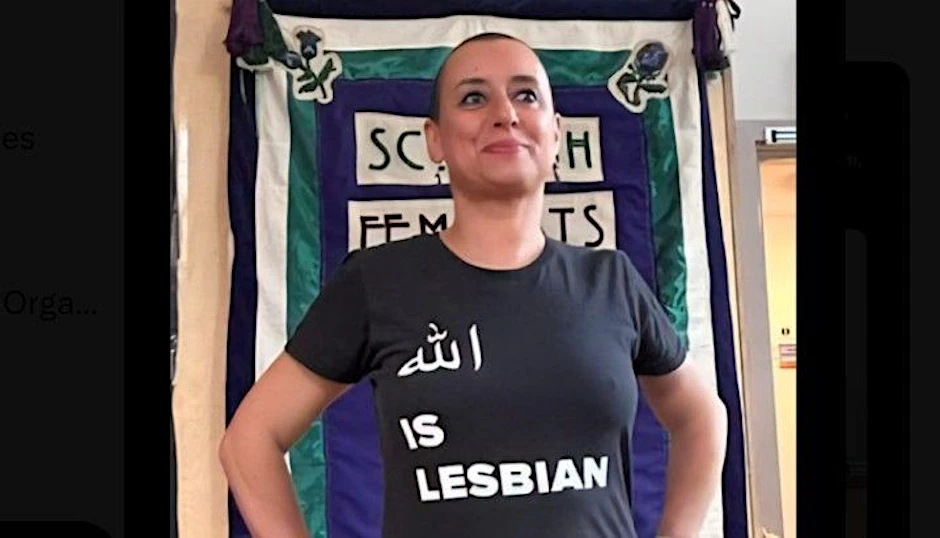 Dieses Foto von Ibtissame Lachgar löst Empörung aus.