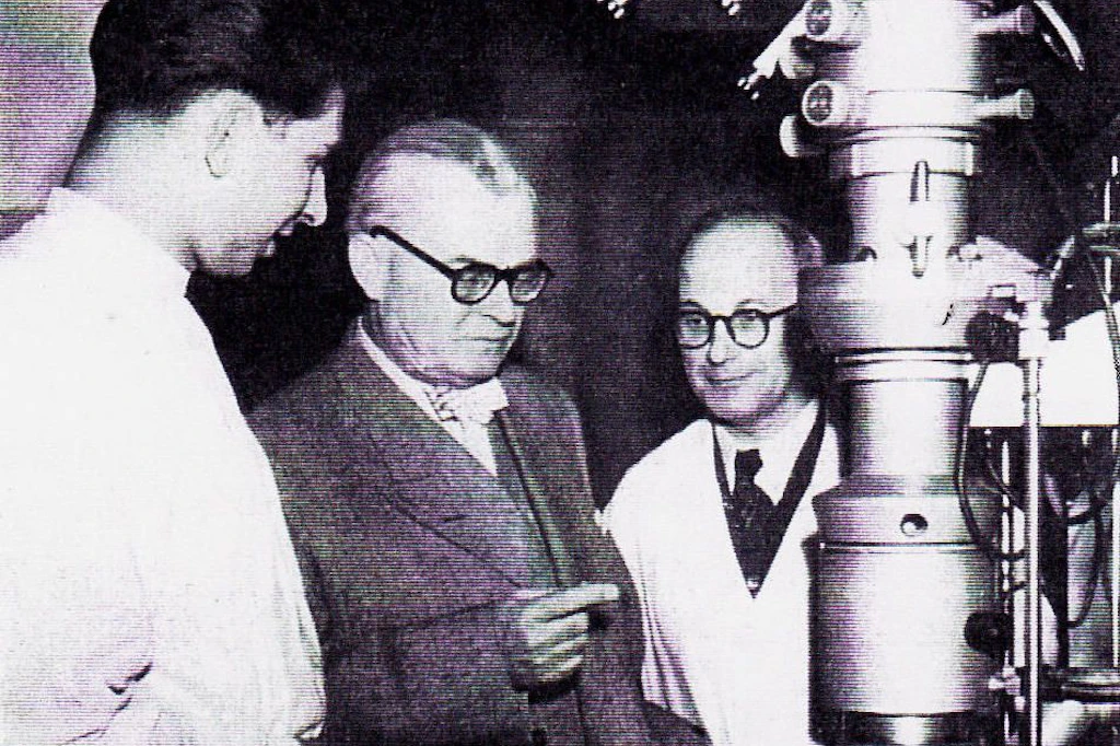 Hans Heinrich Franck (M.) im Jahr 1952