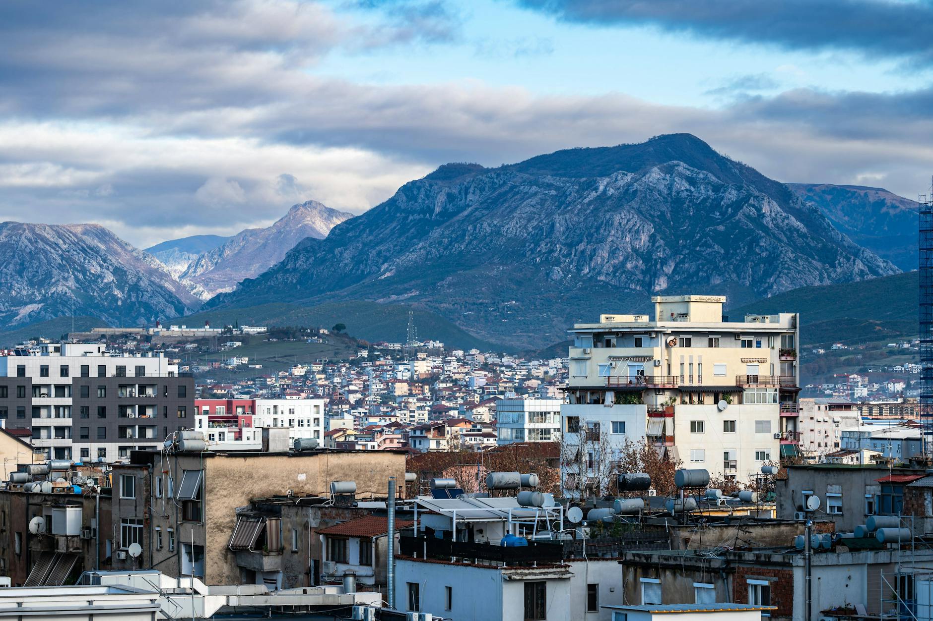 Blick über Tirana, Hauptstadt von Albanien