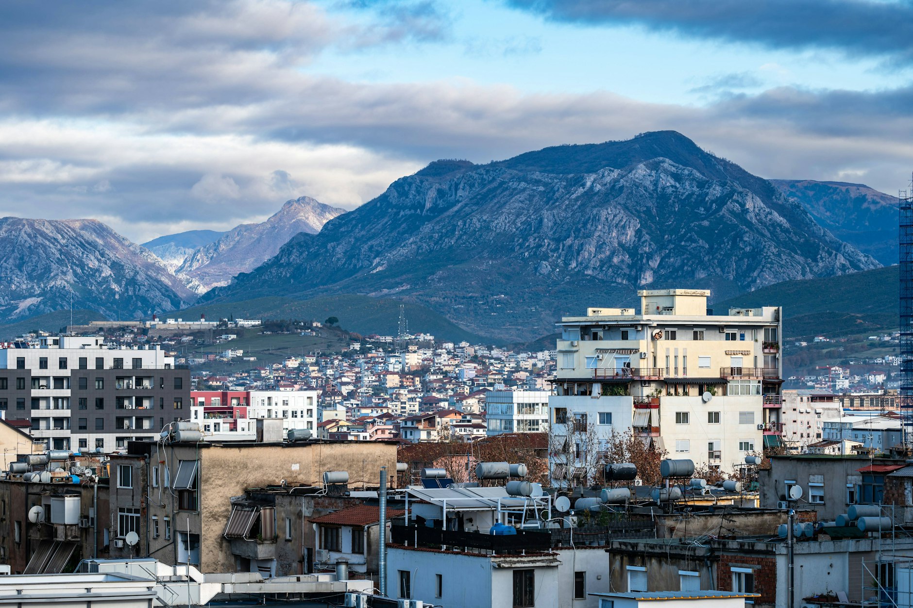 Blick über Tirana, Hauptstadt von Albanien