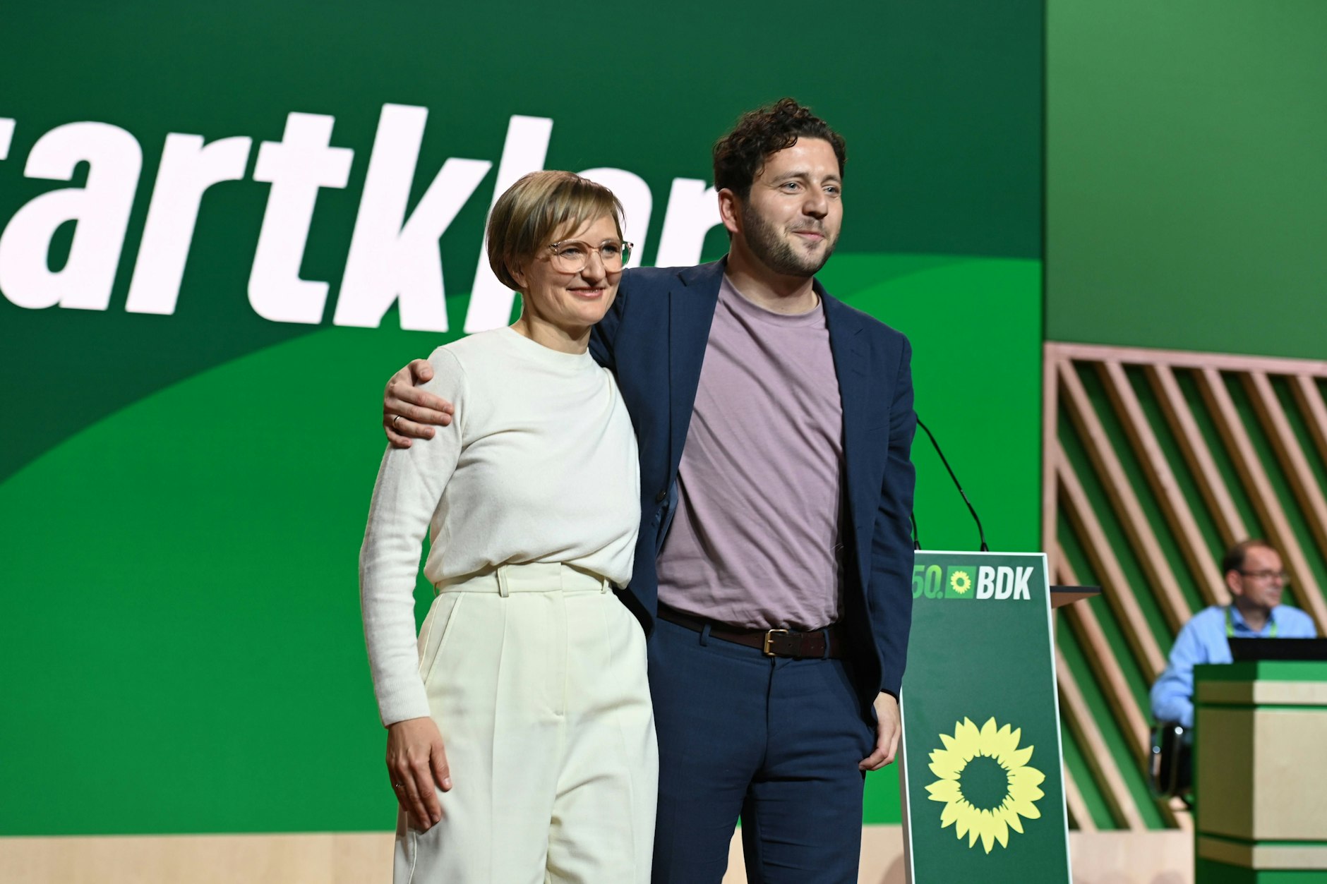 Die Parteivorsitzenden der Grünen: Franziska Brantner und Felix Banaszak