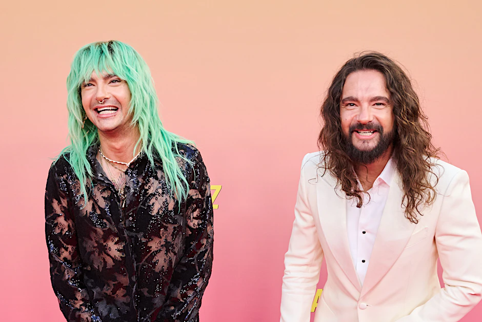 Die Brüder Bill und Tom Kaulitz 2025 beim Berliner Screening der 2. Staffel von „Kaulitz & Kaulitz“