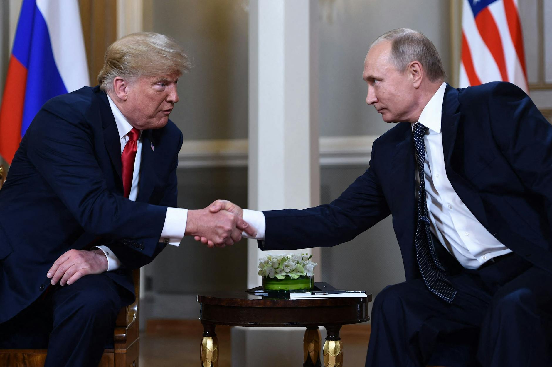 US-Präsident Donald Trump und Russlands Präsident Wladimir Putin am 16. Juli 2018 in Helsinki