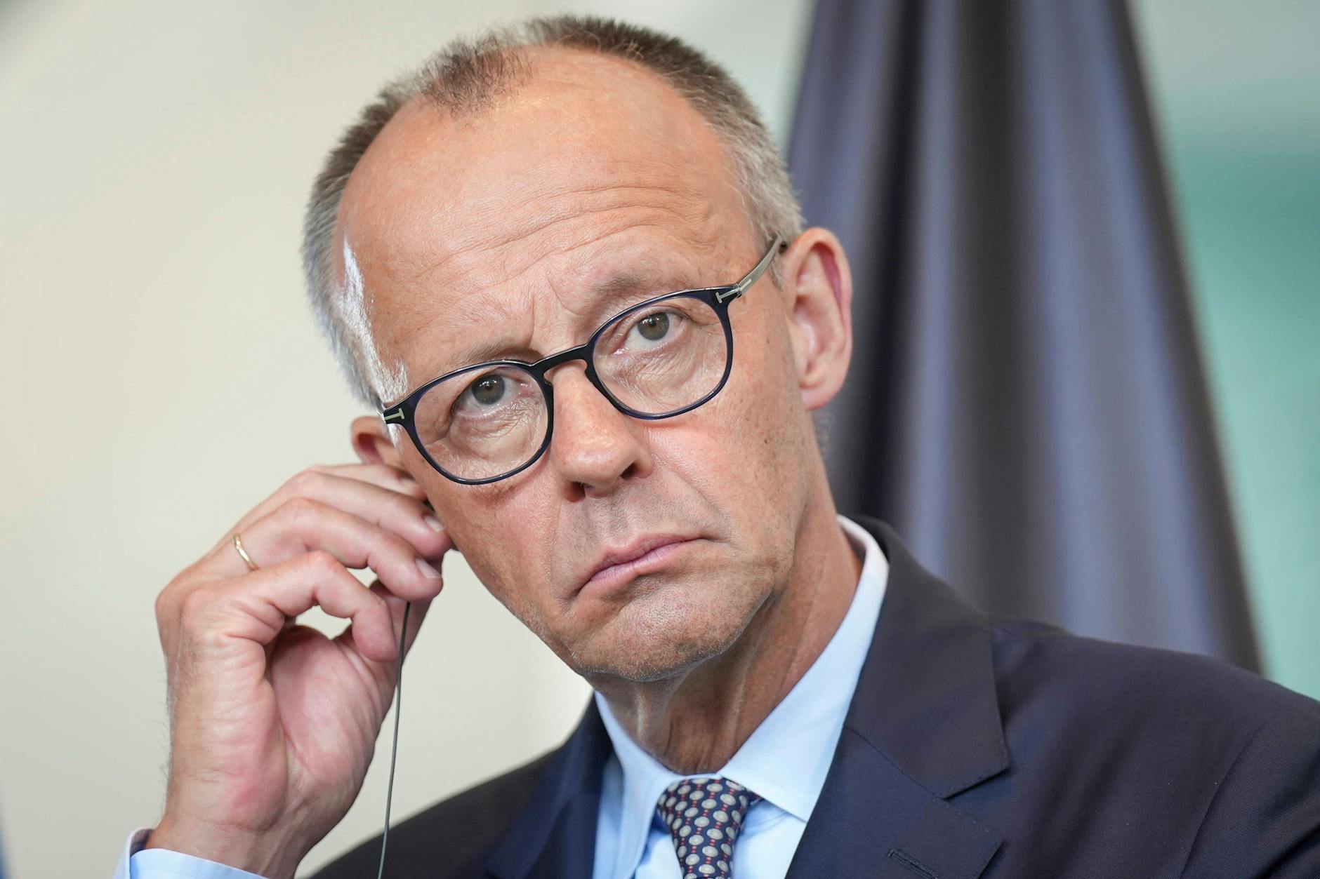 Friedrich Merz am 13. August 2025 im Kanzleramt in Berlin.