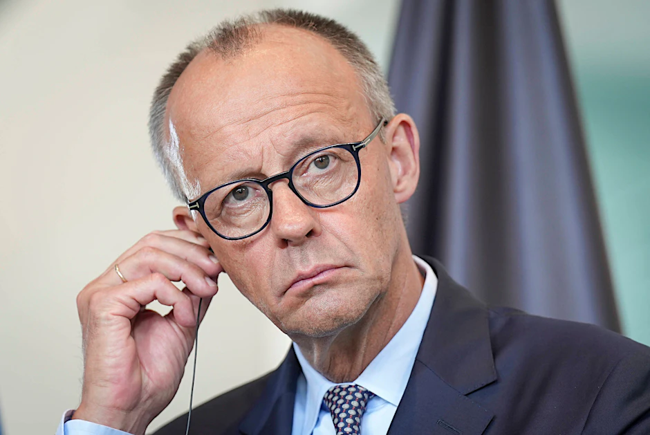 Friedrich Merz am 13. August 2025 im Kanzleramt in Berlin. 