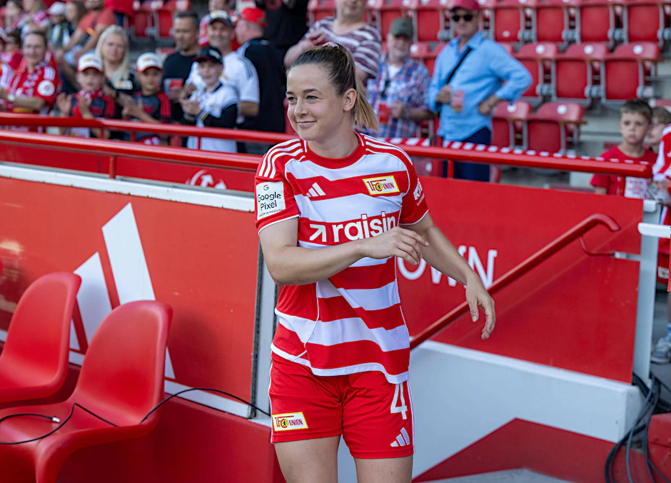 Die Vorfreude von Sommerzugang Anna Aehling auf die neue Saison mit dem 1. FC Union Berlin wurde auch durch die Niederlage bei der Generalprobe nicht getrübt.