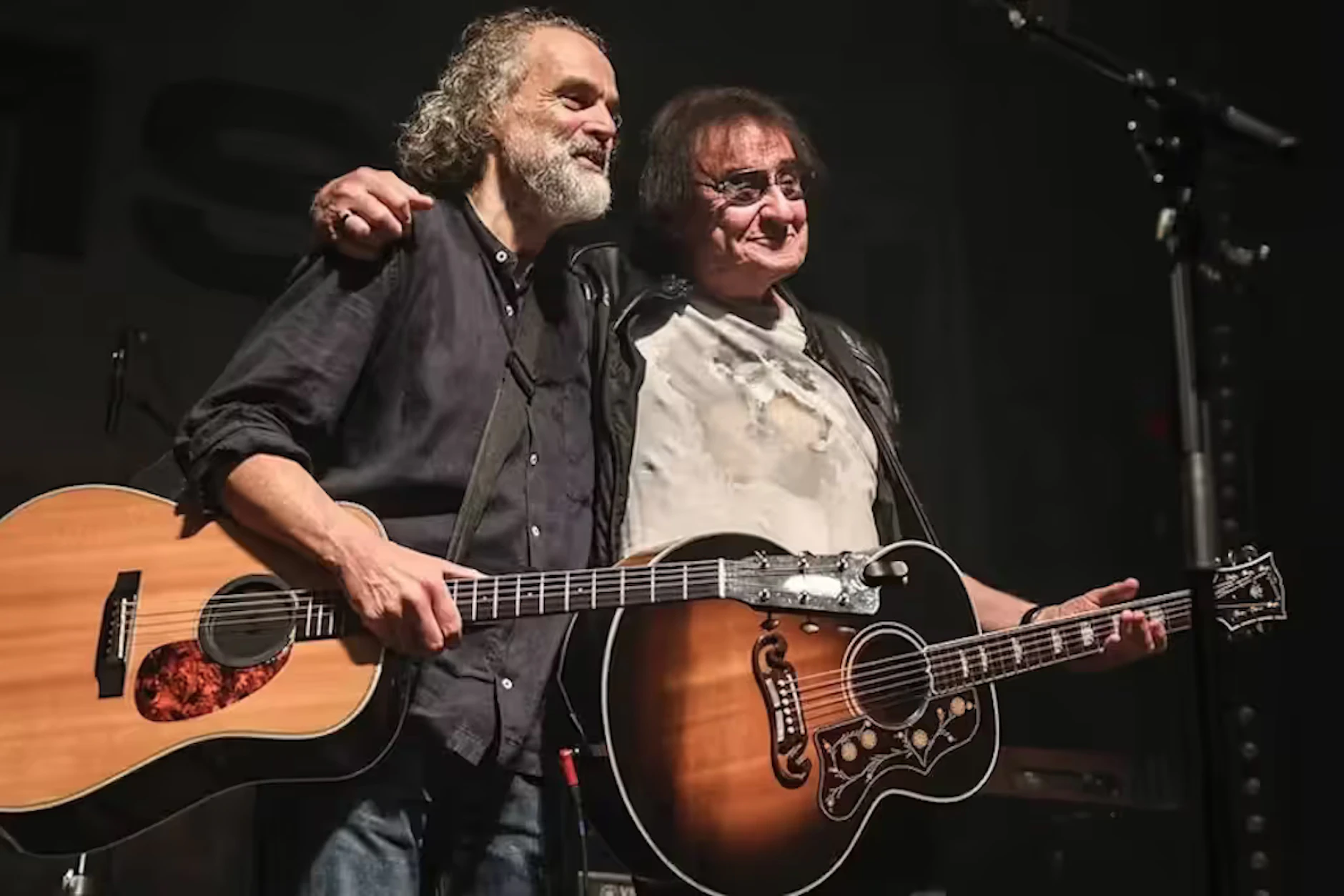 Timsen Hinrichsen und Dieter „Maschine“ Birr wollten zusammen in Wacken rocken. Doch dann wurde der Santiano-Star krank.