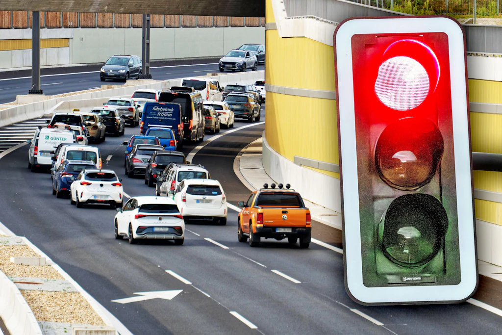 Stau-Wahnsinn an der A100: Jetzt geben sogar die Ampeln auf!