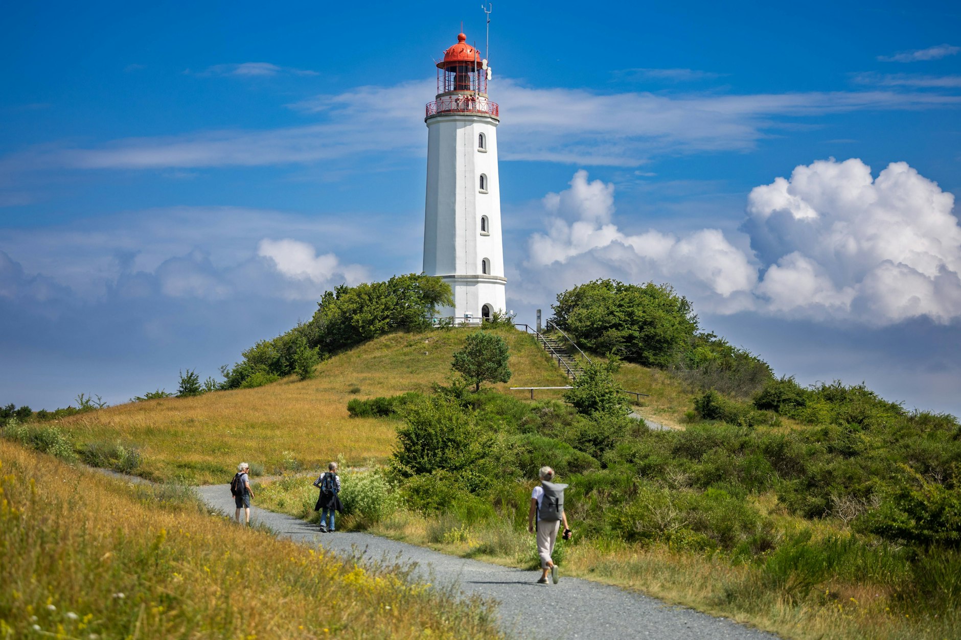 Der Leuchtturm Dornbusch auf der Insel Hiddensee