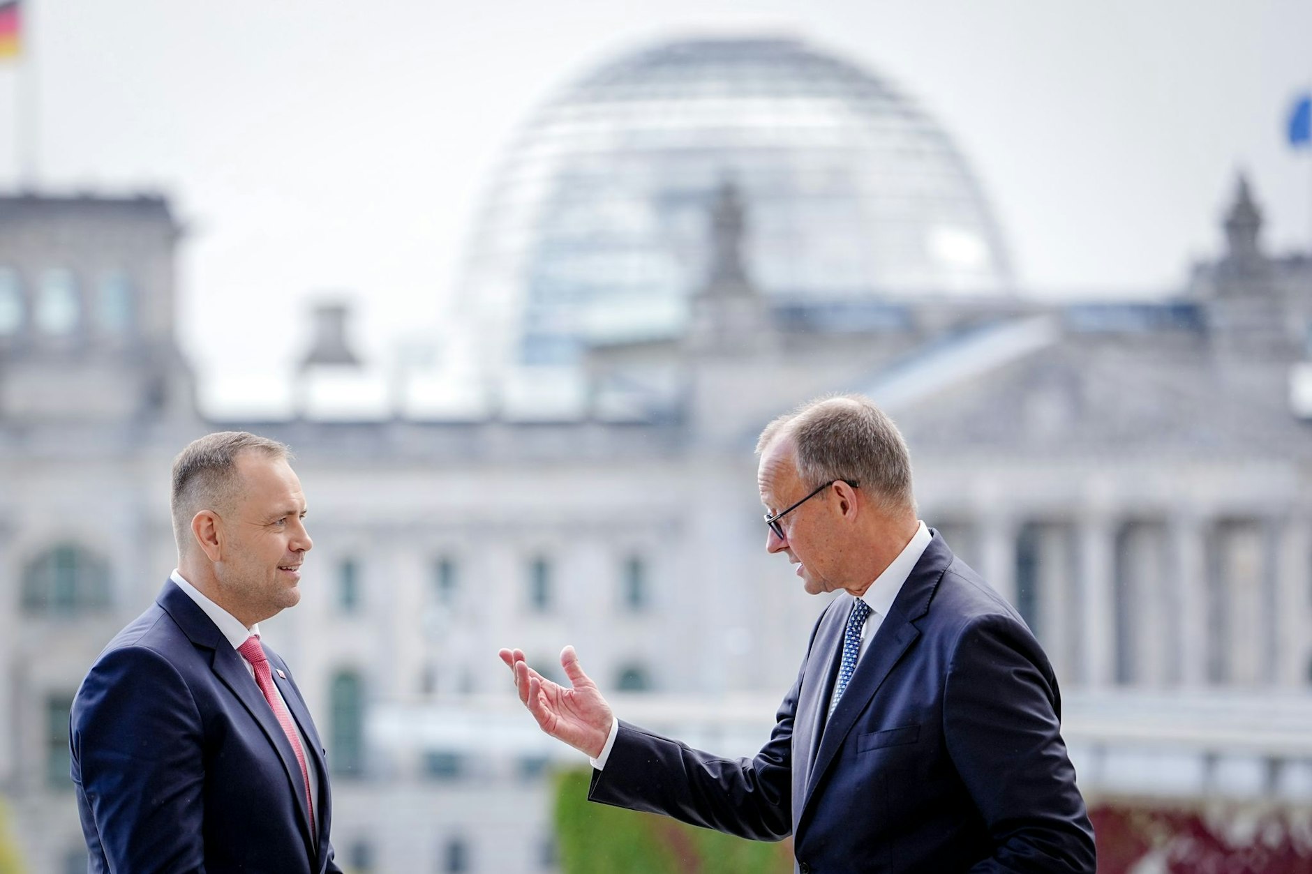 Bundeskanzler Friedrich Merz empfing den polnischen Präsidenten Karol Nawrocki.