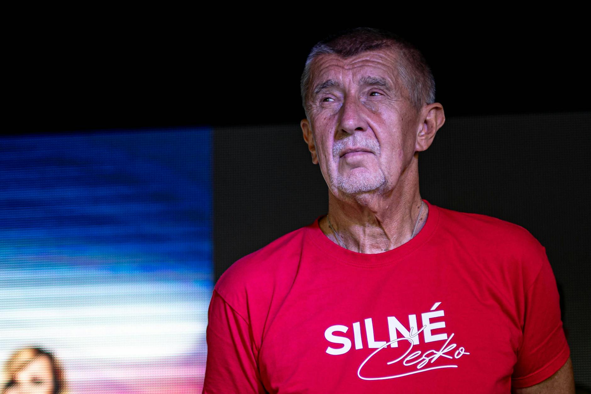 Andrej Babiš bei einer Wahlkampfkundgebung im tschechischen Ostrava