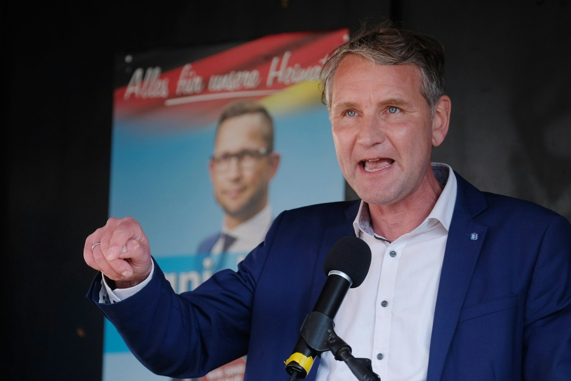 Björn Höcke, 2021 im Wahlkampf in Merseburg