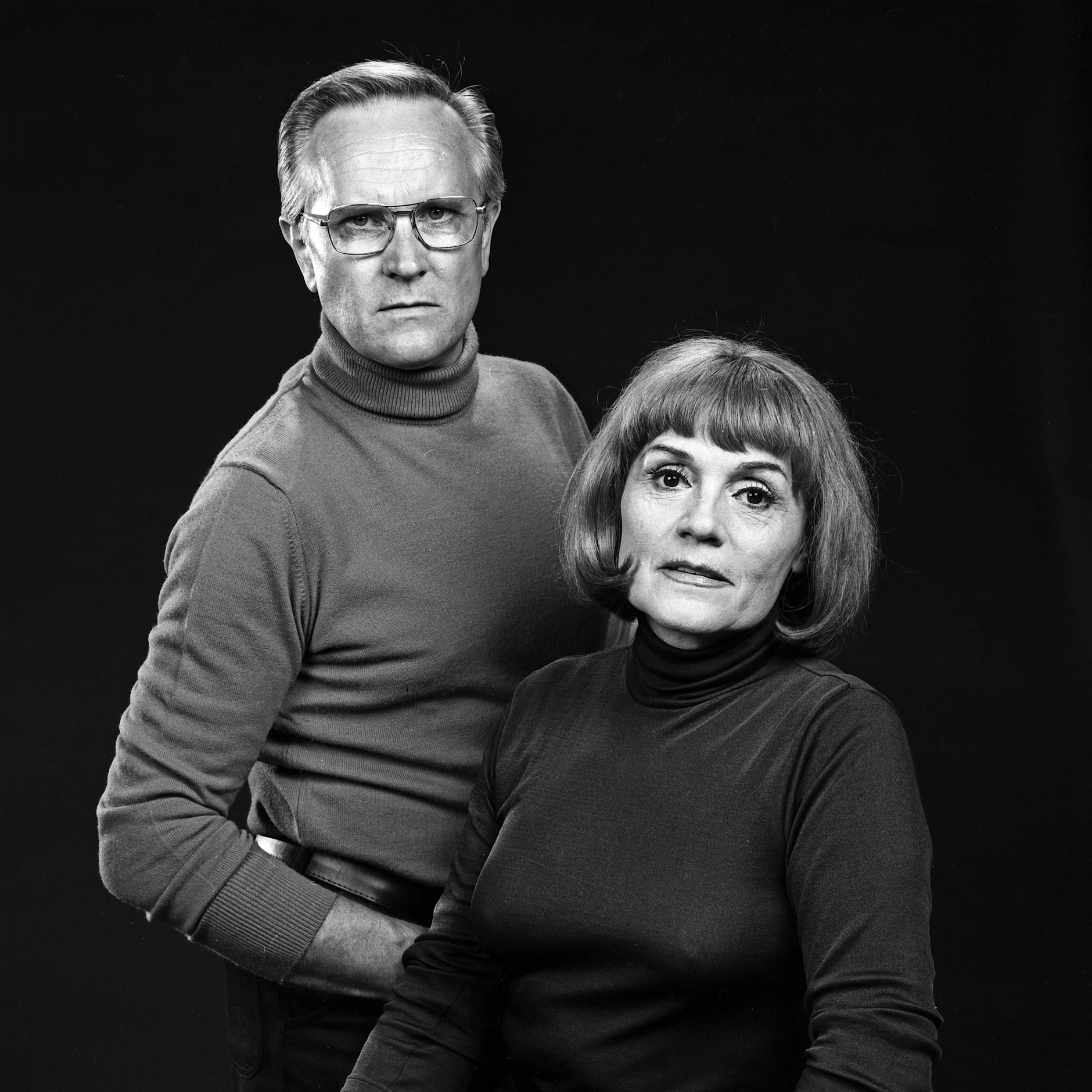 Alfred Müller und seine Schauspiel-Kollegin Gisela May bei einem Fotoshooting im Jahr 1976.