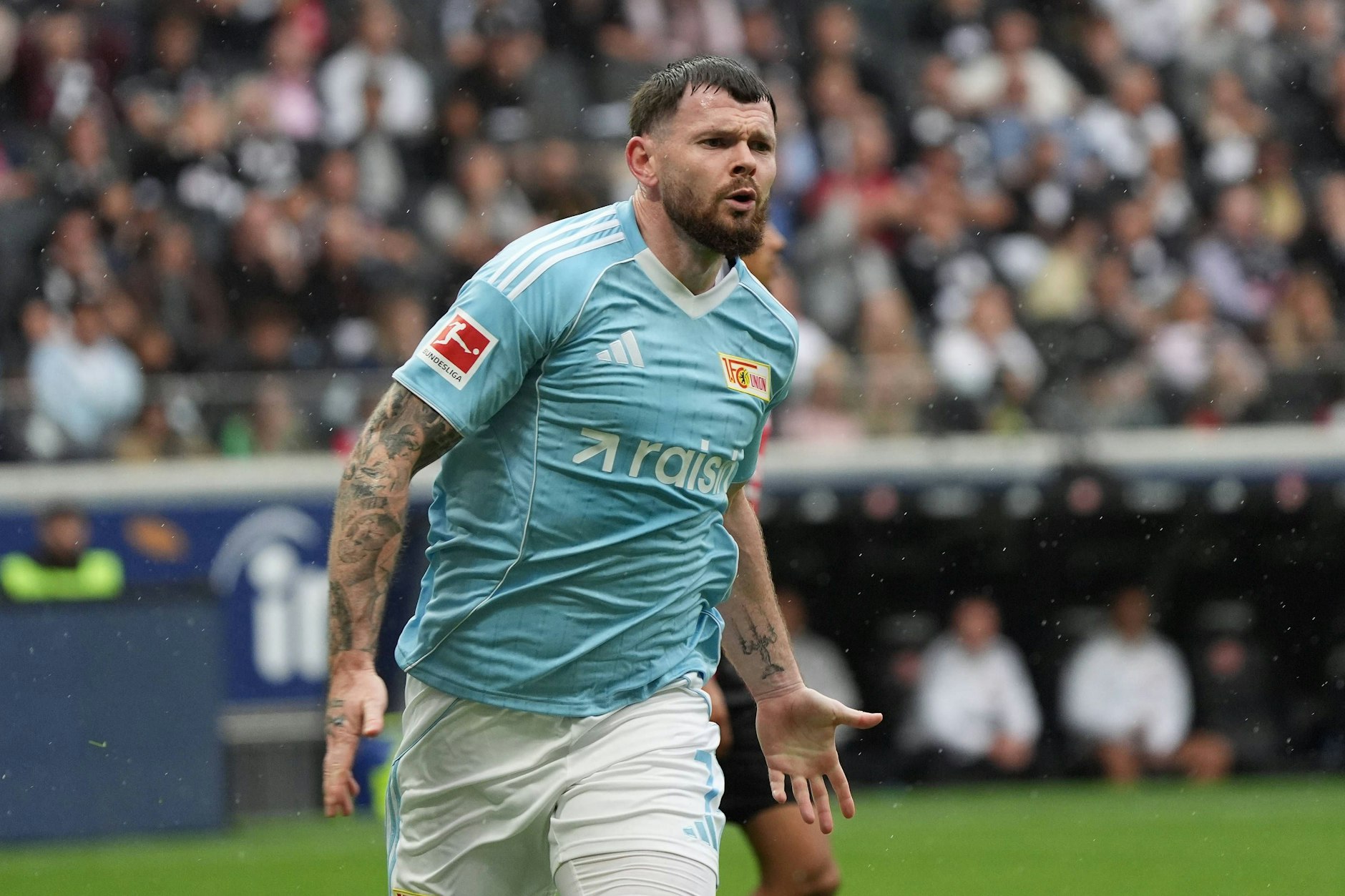 Oliver Burke traf für den 1. FC Union Berlin dreimal beim Auswärtssieg in Frankfurt.