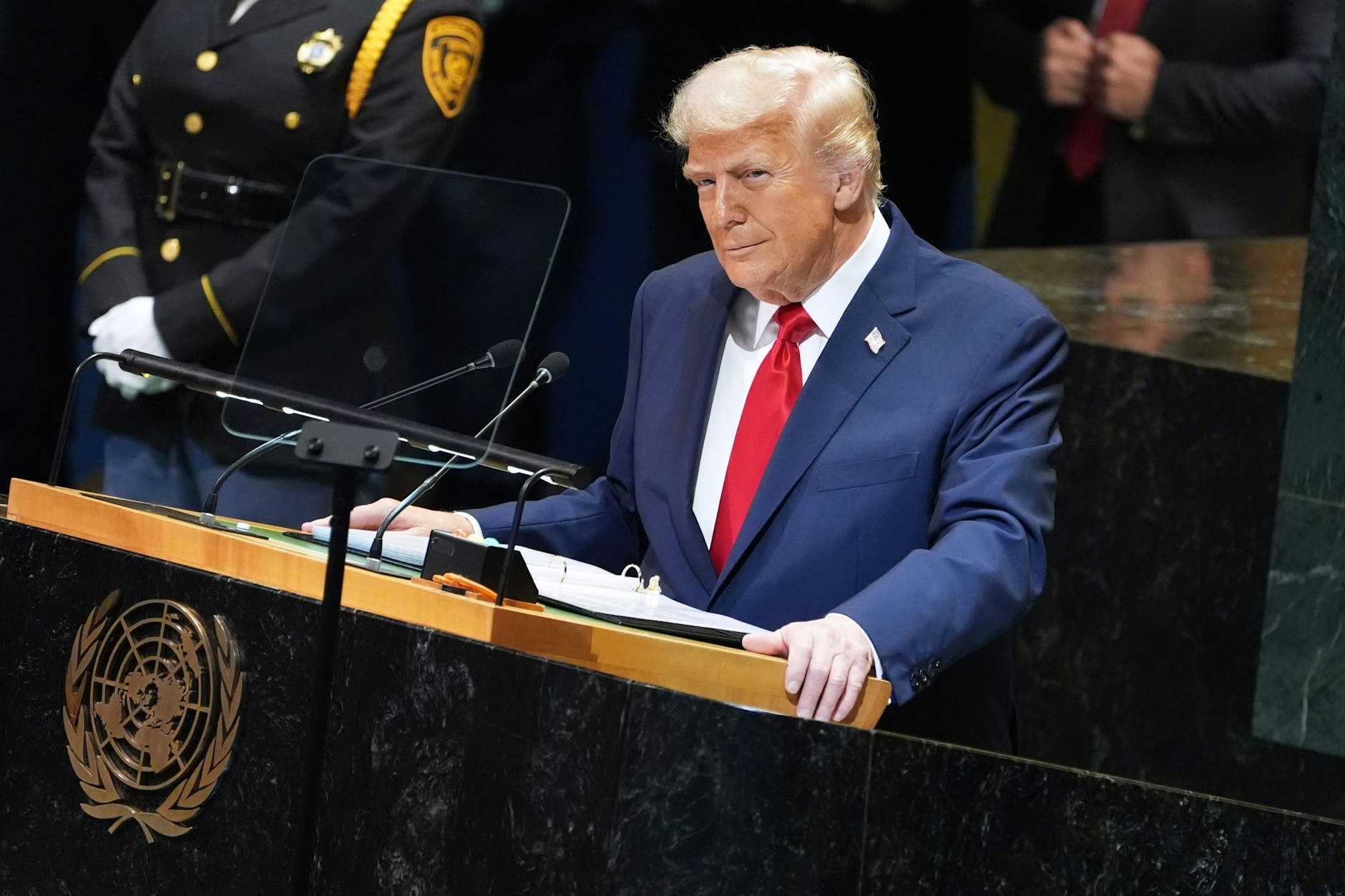 New York: US-Präsident Donald Trump spricht  bei der Generaldebatte der UN-Vollversammlung.