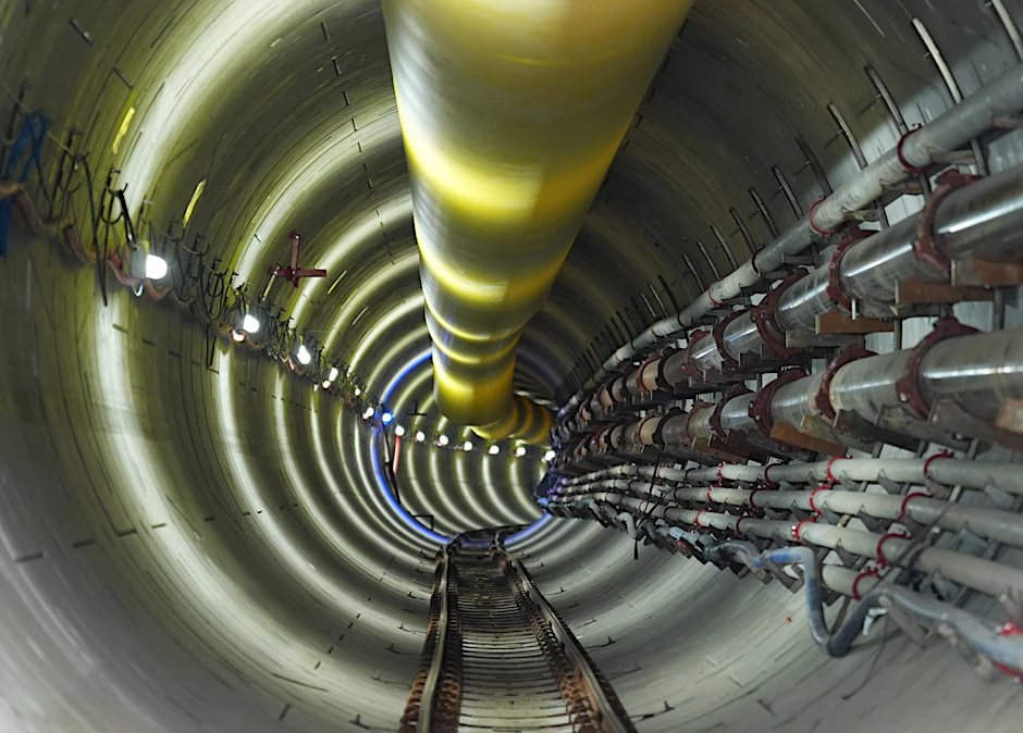 Schleswig-Holstein, Wewelsfleth: ein Blick in die Tunnelröhre auf der Baustelle Suedlink-Elbquerung ElbX (Symbolbild)