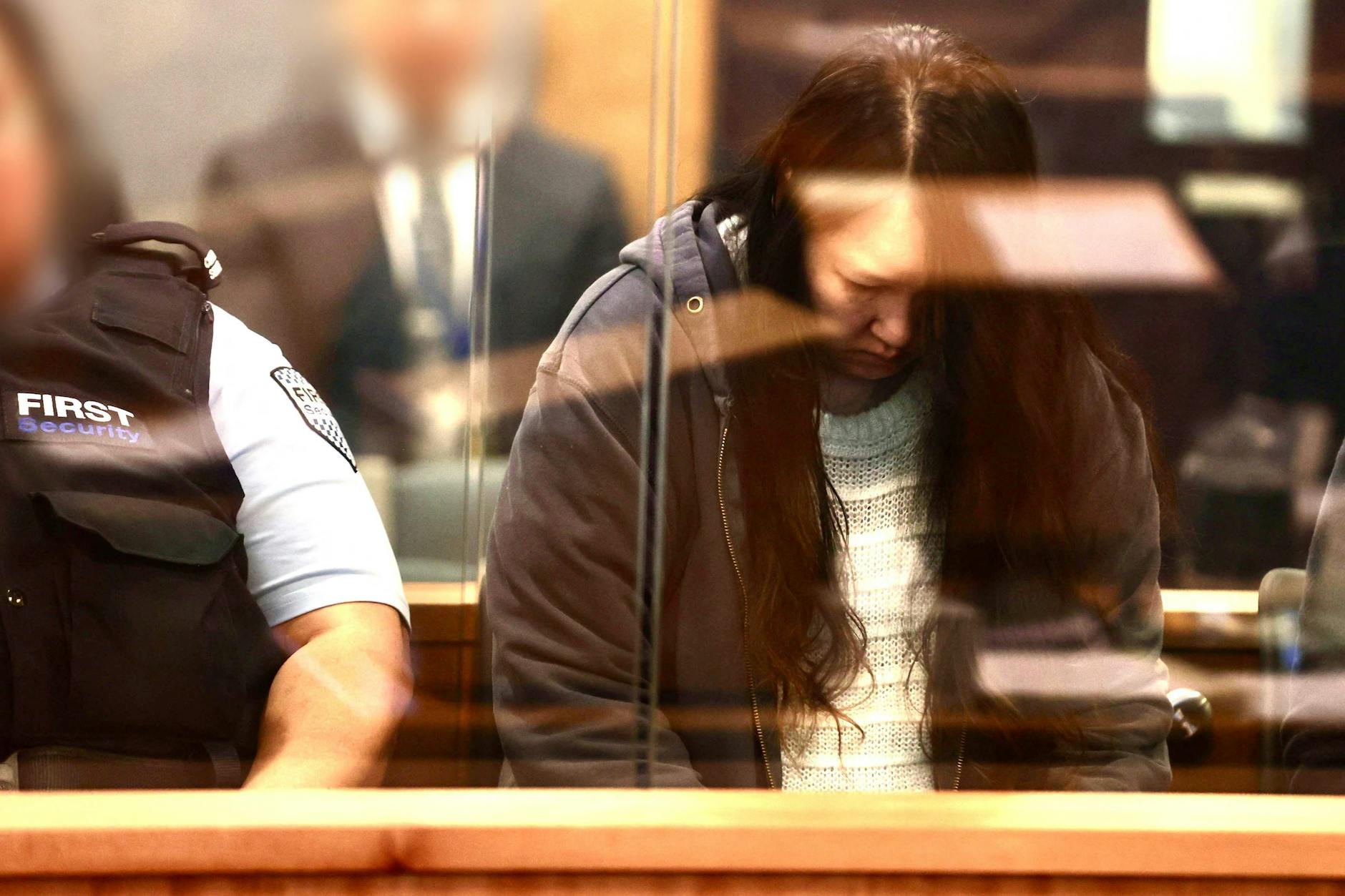 Die angeklagte Mutter vor Gericht in Auckland (Neuseeland). Sie gestand, ihre Kinder getötet zu haben.