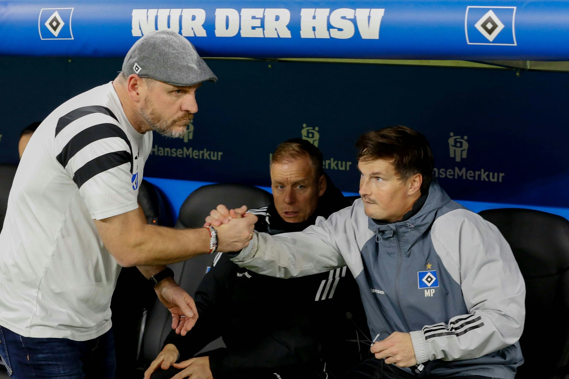Der Chef und sein Assistent: Steffen Baumgart (l.) und Merlin Polzin arbeiteten im vergangenen Jahr zusammen beim Hamburger SV.