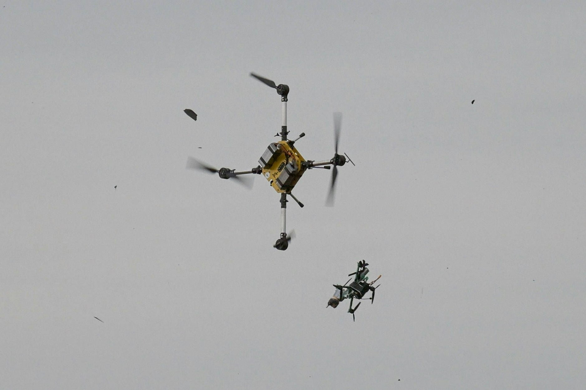 Drohnen bei den russisch-belarussischen Militärübungen Zapad 2025: eine Szene auf dem Borisovsky-Übungsgelände in der Region Minsk, Belarus, am 15. September.