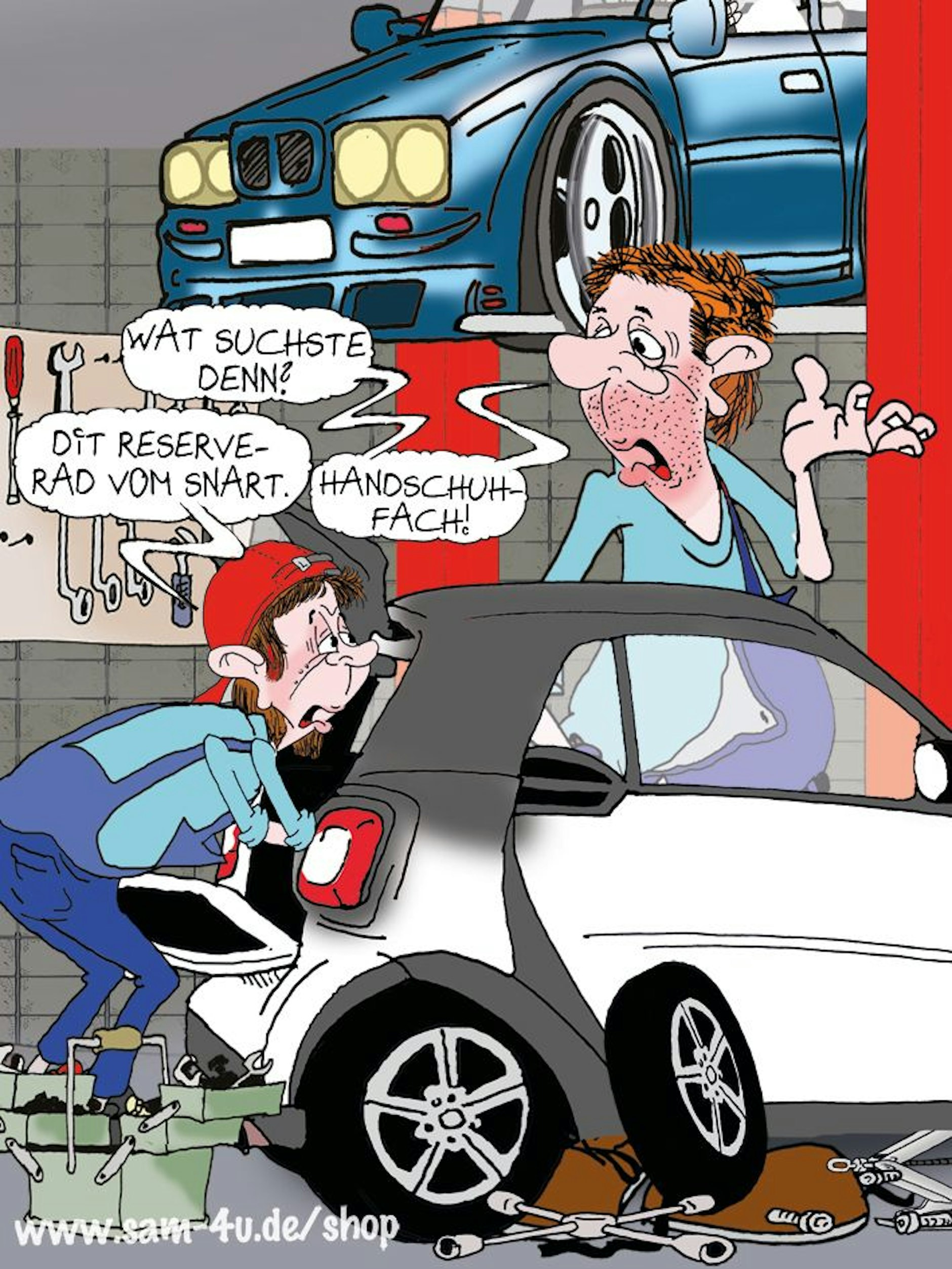 Der Cartoon des Tages kommt auch heute von unserem Zeichner Sam Paff aus Berlin.