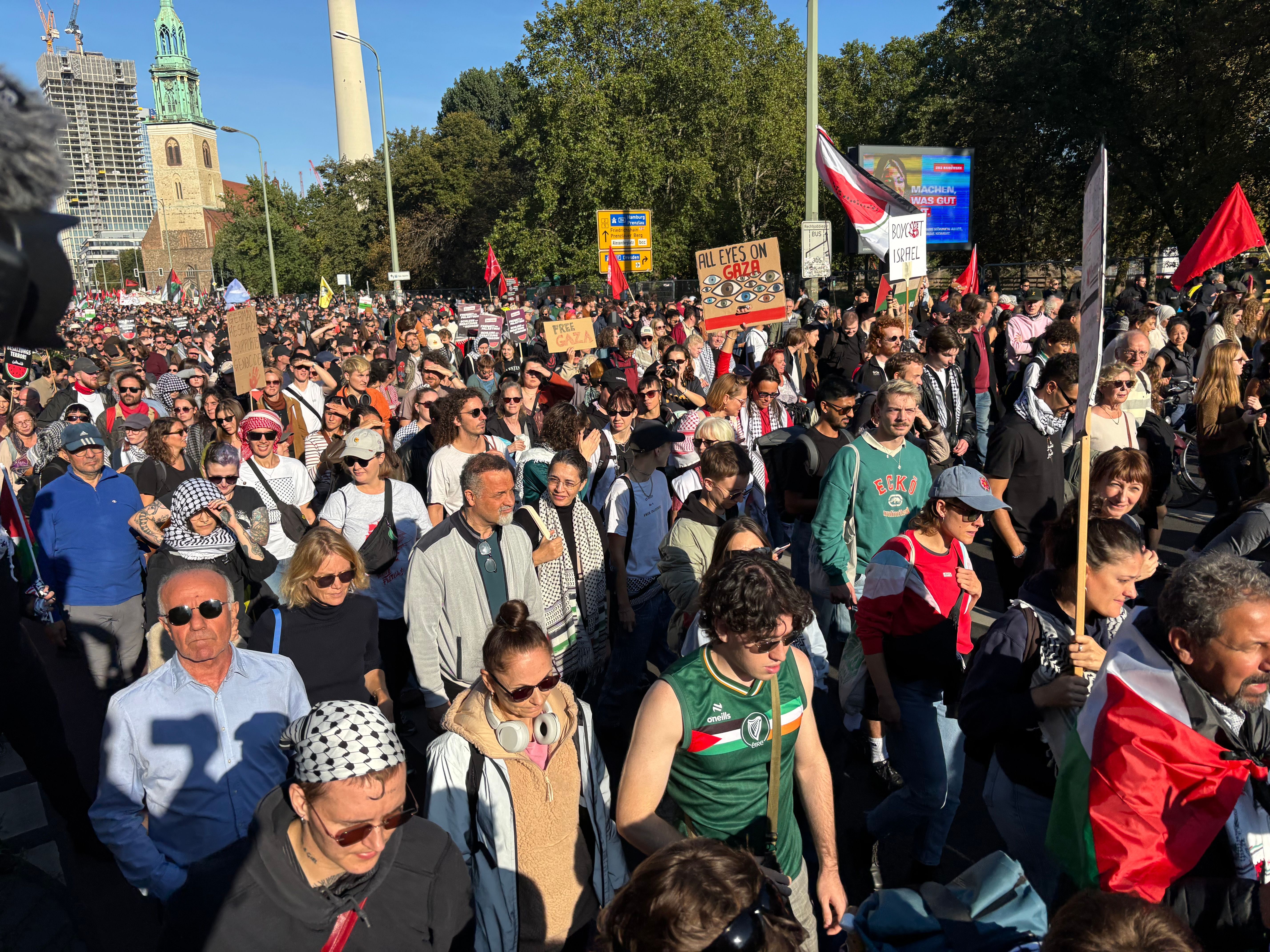 Image - Zehntausende am Großen Stern in Berlin: Eindrücke vom Gaza-Protest