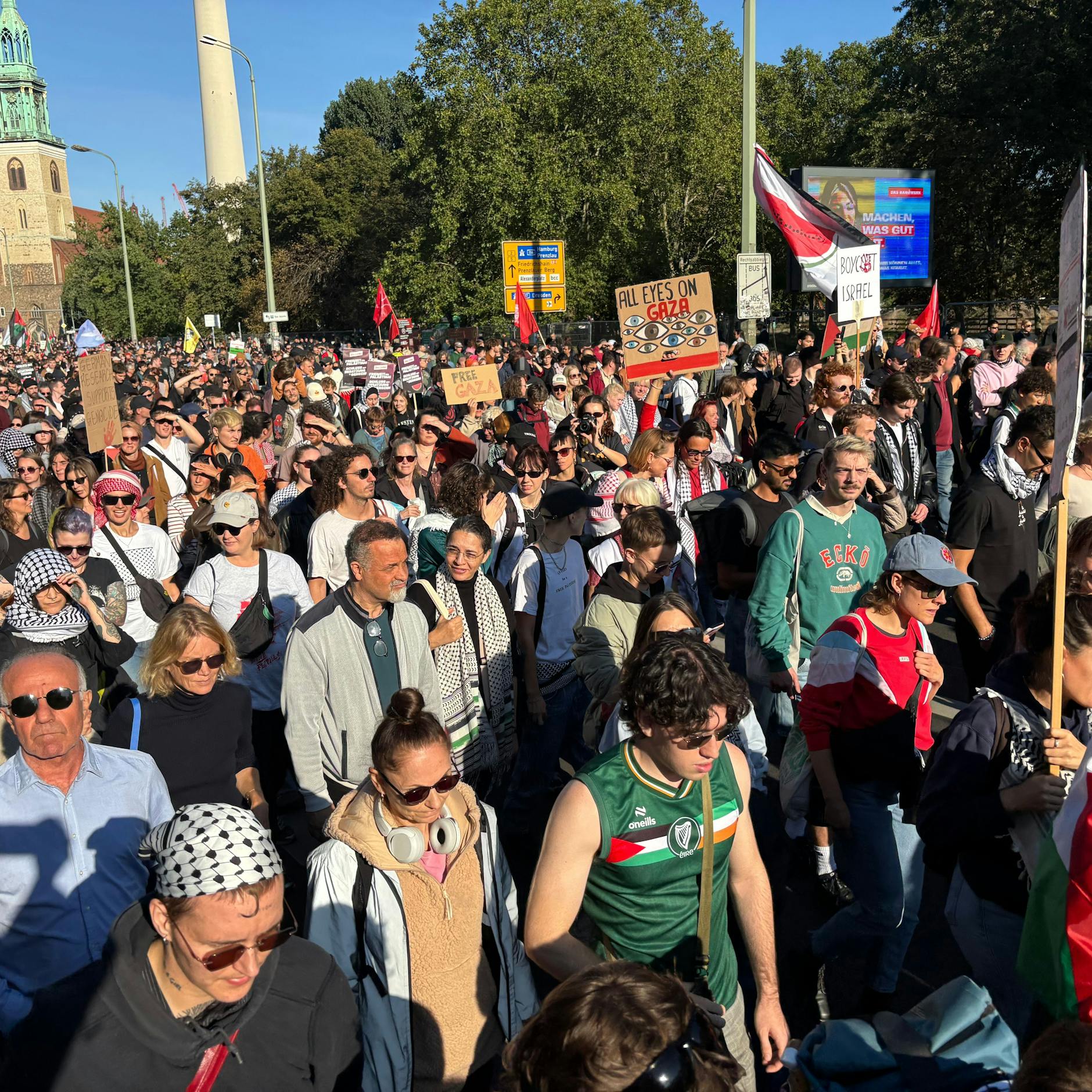 Image - Zehntausende am Großen Stern in Berlin: Eindrücke vom Gaza-Protest