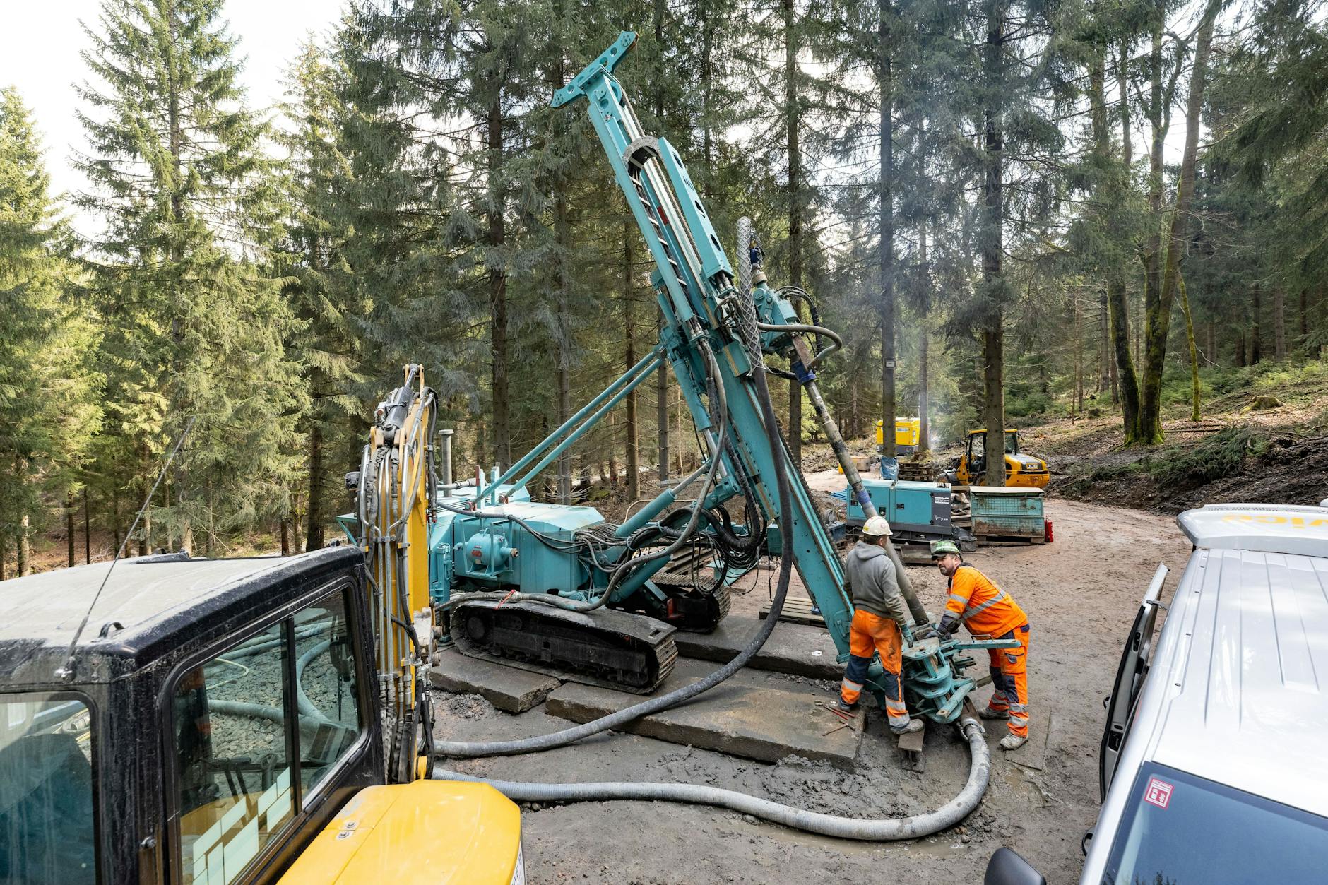Arbeiten für eine Tiefbohrung zur Erkundung einer Zinn-Lagerstätte in Sachsen-Anhalt