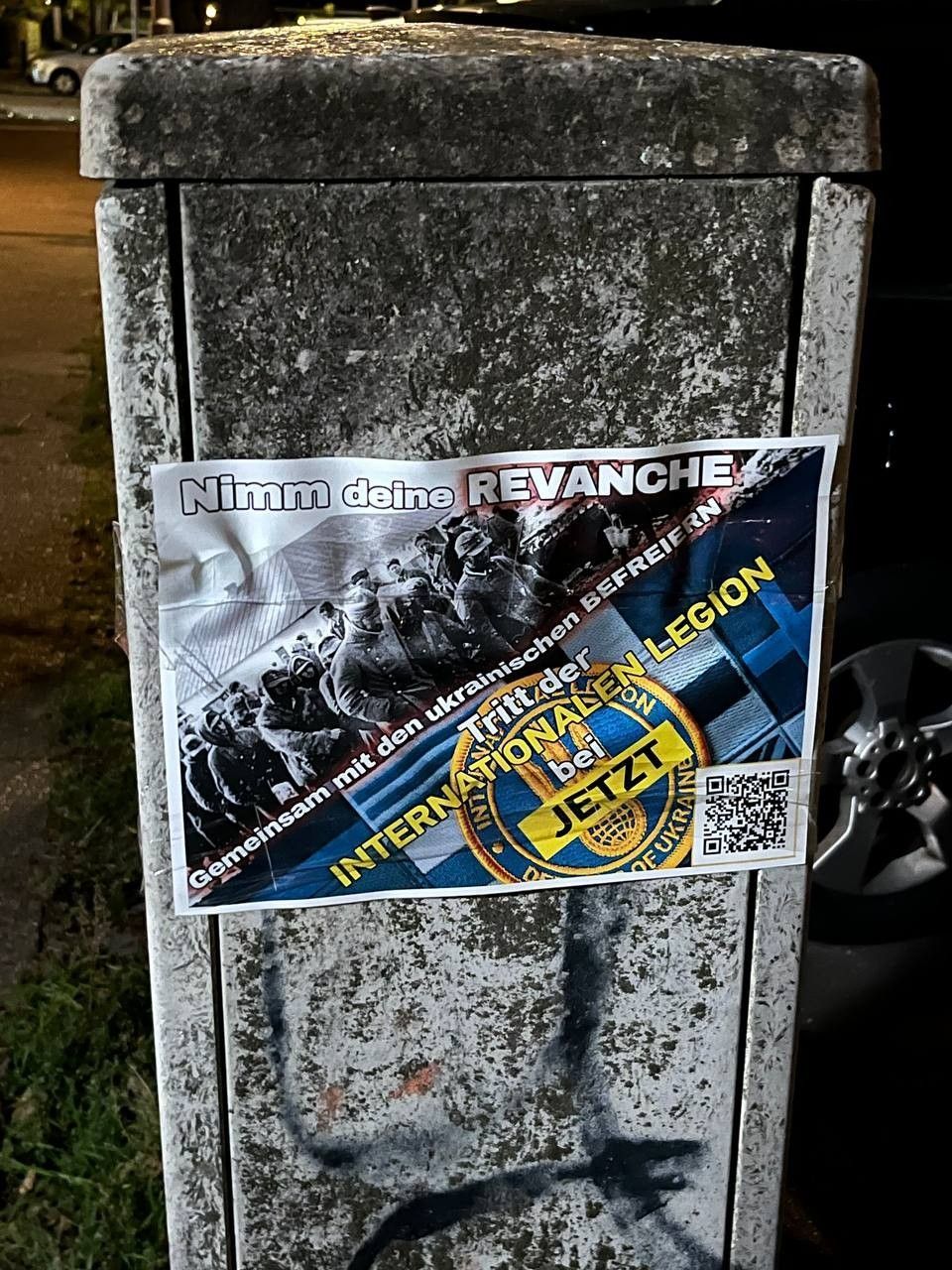 Berlin-Wilmersdorf: Flyer rufen Deutsche zum Kämpfen im Ukrainekrieg auf