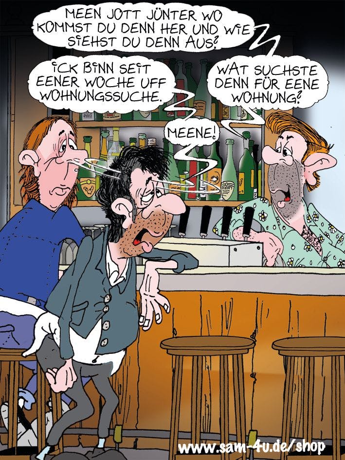 Auch heute gibt es einen Cartoon des Tages von unserem Zeichner Sam Paff aus Berlin.