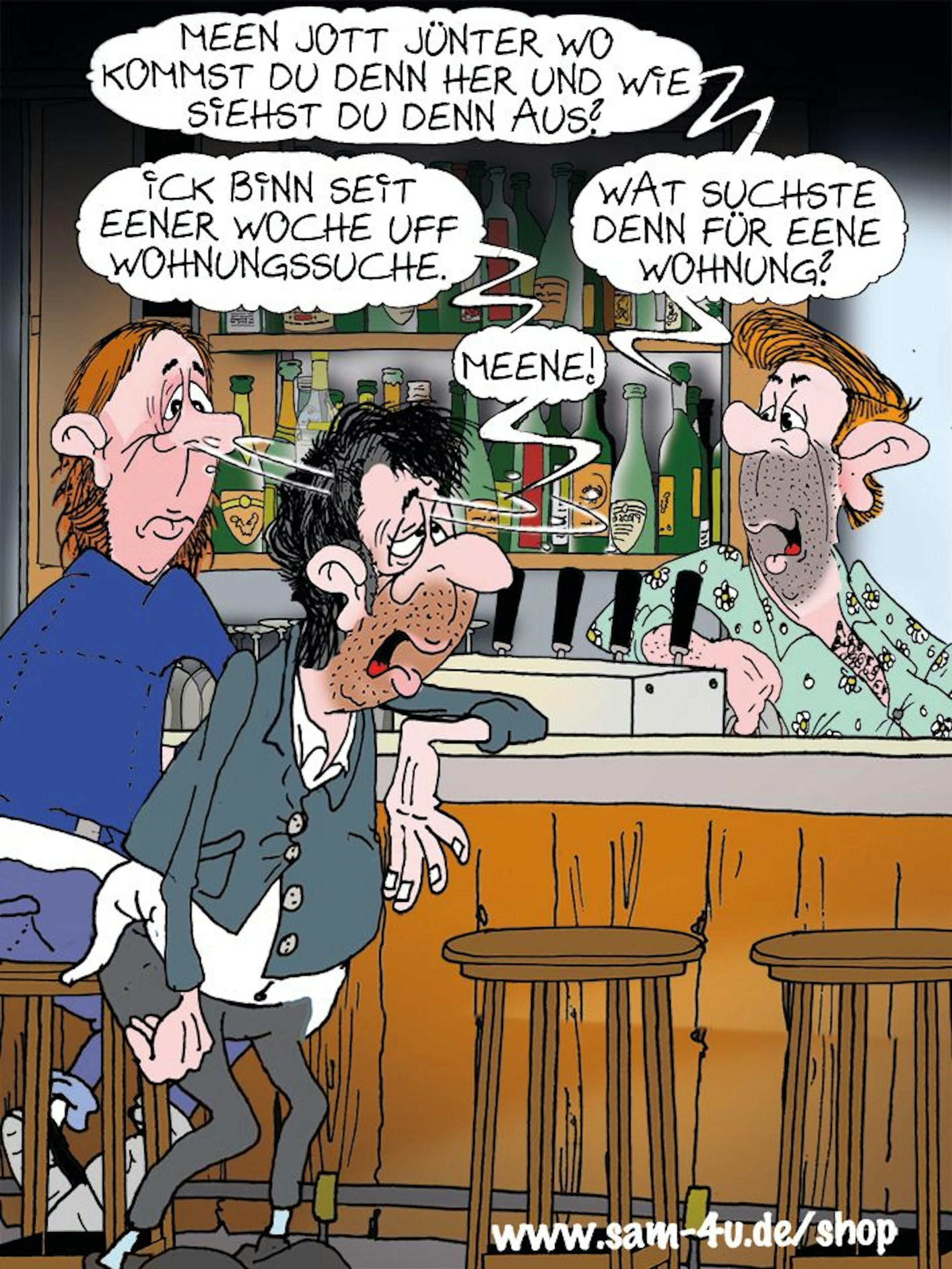 Auch heute gibt es einen Cartoon des Tages von unserem Zeichner Sam Paff aus Berlin.