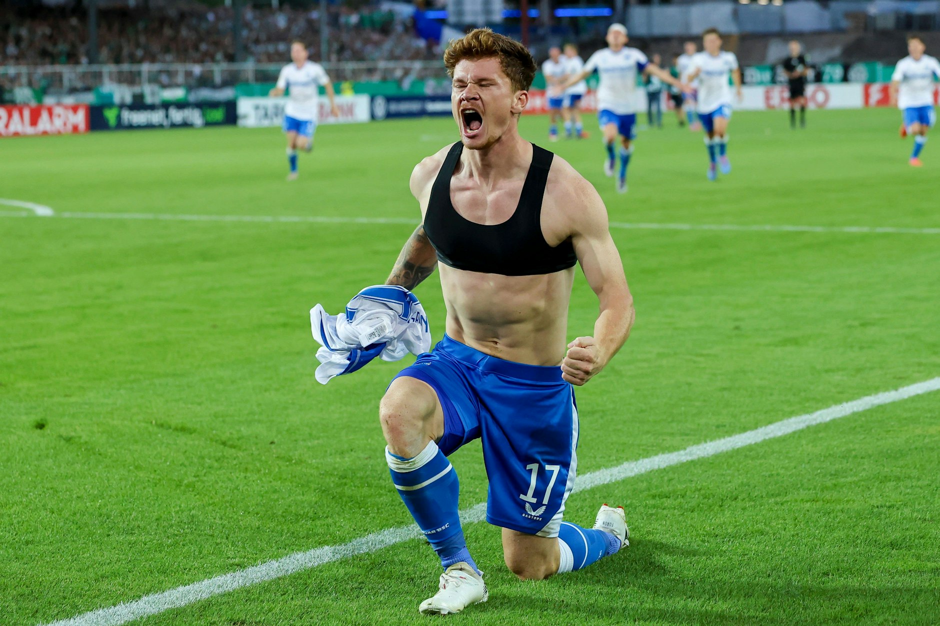 Beim 5:3-Pokalelferkrimi in Münster schoss Sebastian Grönning Hertha BSC eine Runde weiter. Trifft er Sonnabend wieder gegen Preußen?